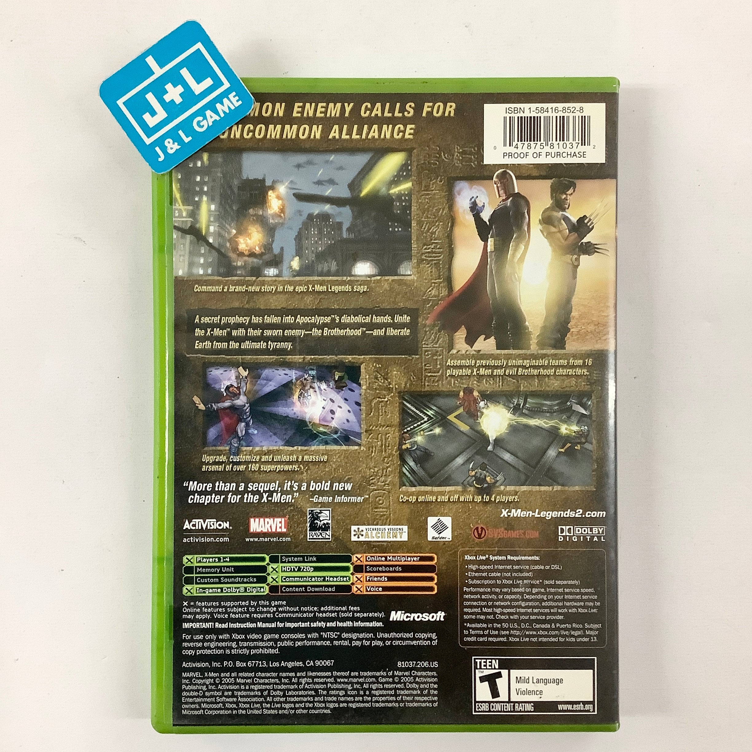 インスパイア　メロス　2体セット X-Men Legends II: Rise of Apocalypse - (XB) Xbox [Pre-Owned] | J&L