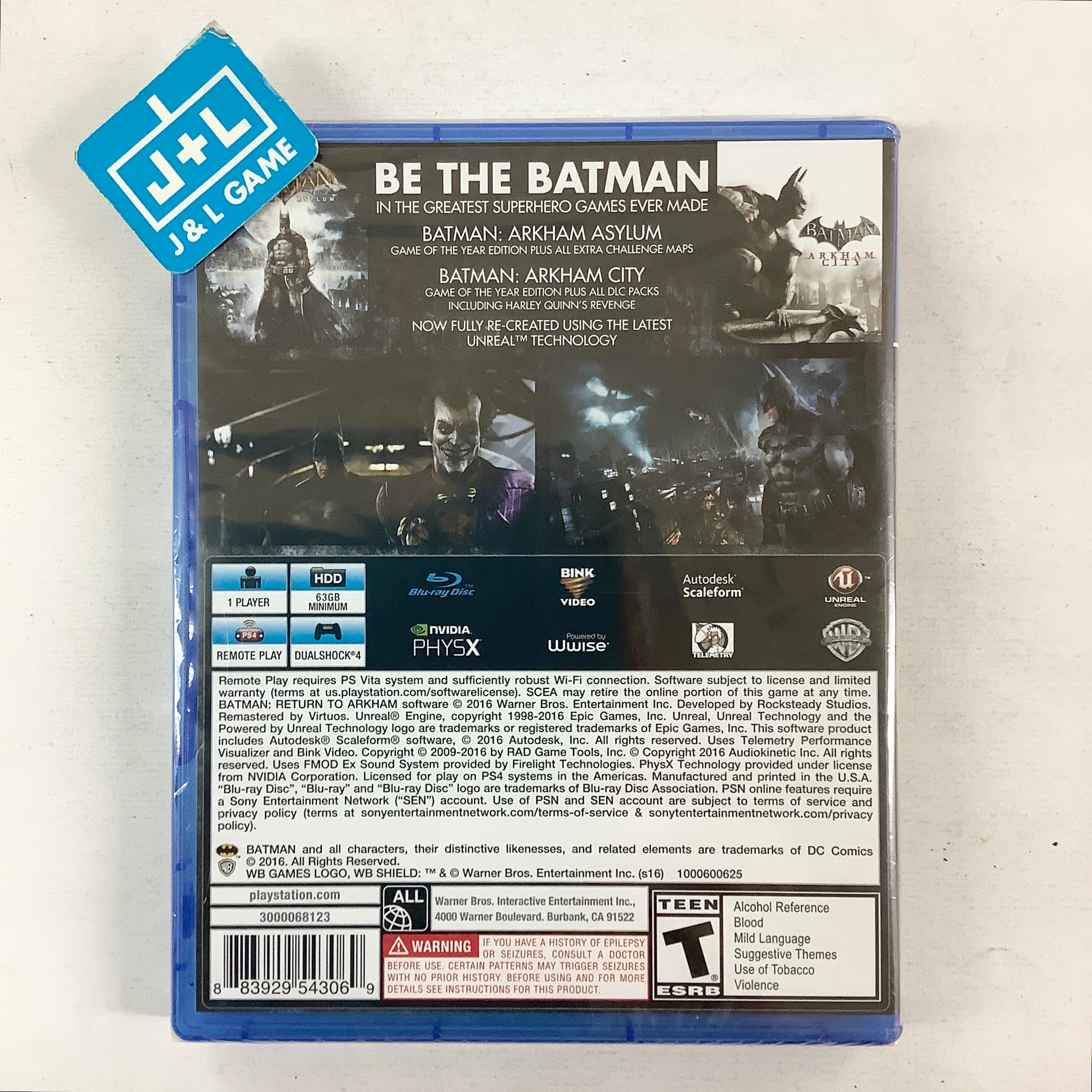 Batman: Return to Arkham - (PS4) PlayStation 4 Video Games Warner Bros. Interactive Entertainment