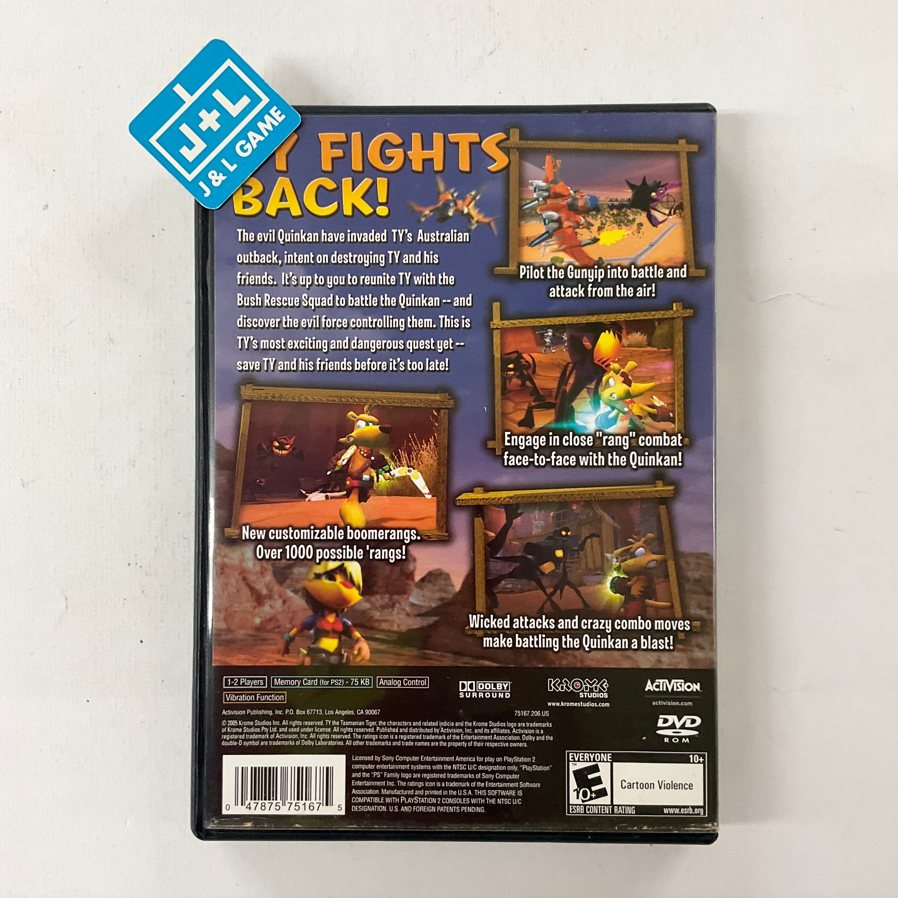 TY3 Tasmanian Tour: Night of the Quinkan - (PS2) PlayStation 2 [Pre-Owned] Video Games Activision Classics   