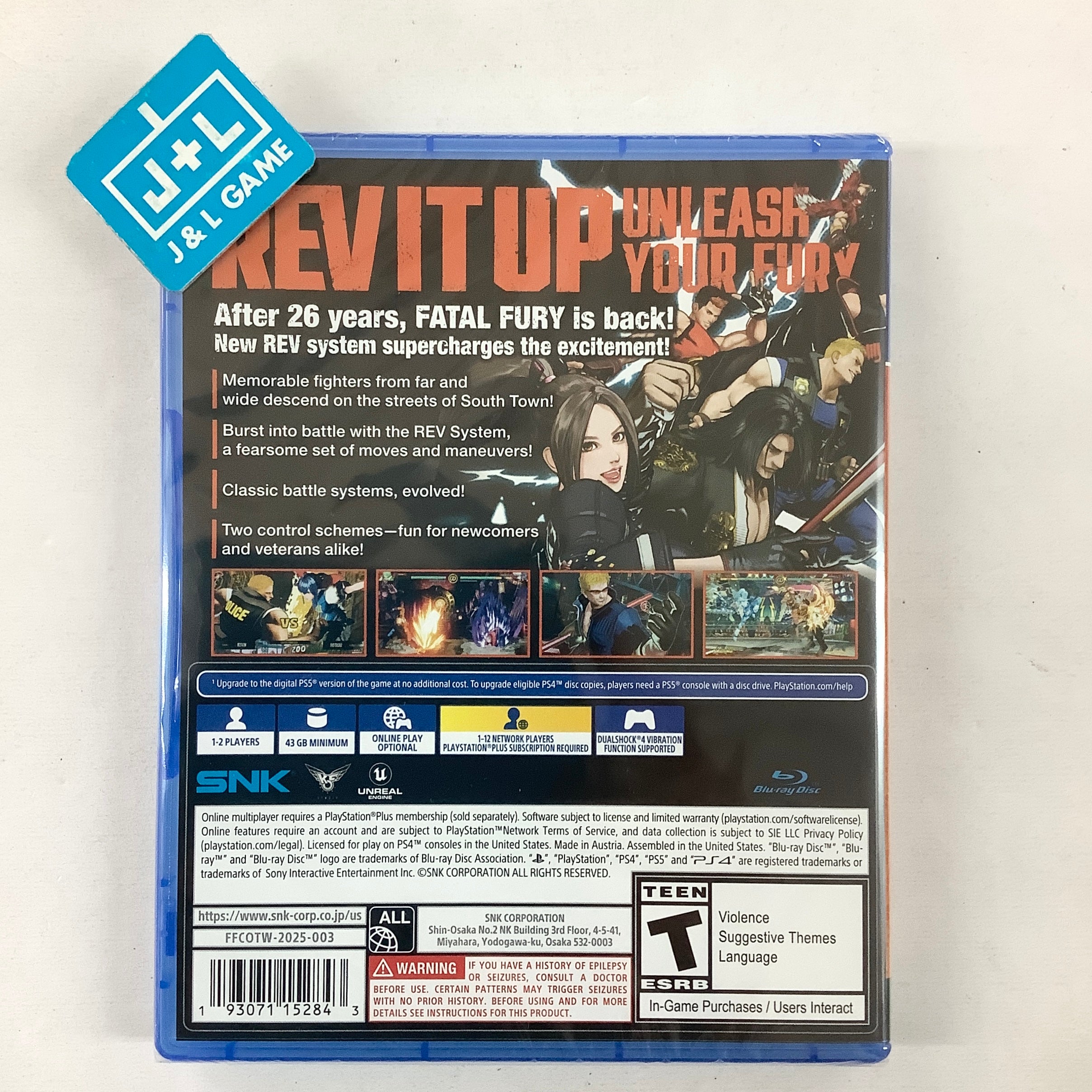 Fatal Fury: City of the Wolves (Special Edition) - (PS4) PlayStation 4 Video Games SNK