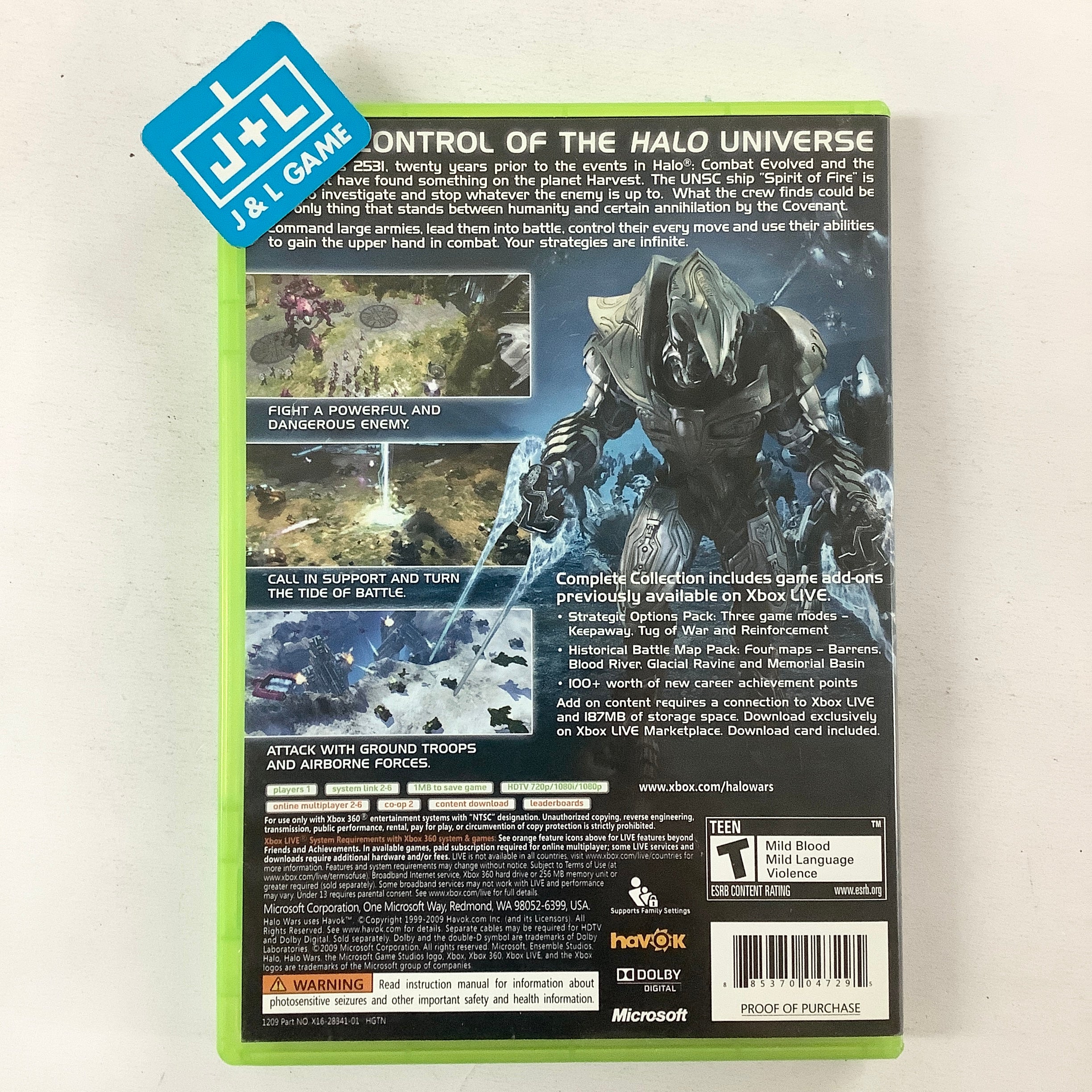 Halo Wars (Platinum Hits) - Xbox 360 [Pre-Owned] Video Games Microsoft   