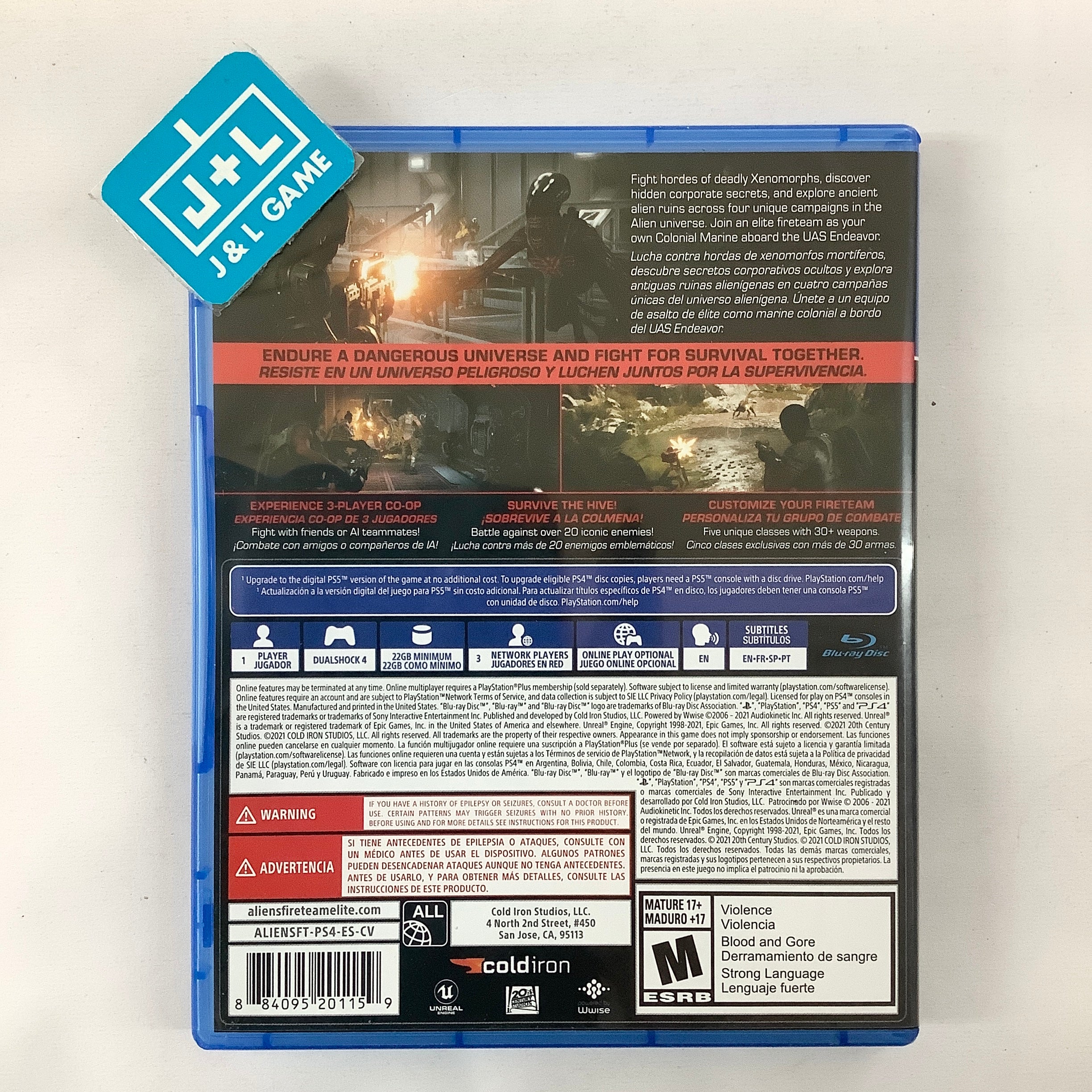 Aliens Fireteam Elite - (PS4) PlayStation 4 [Pre-Owned] Video Games Cold Iron Studios   