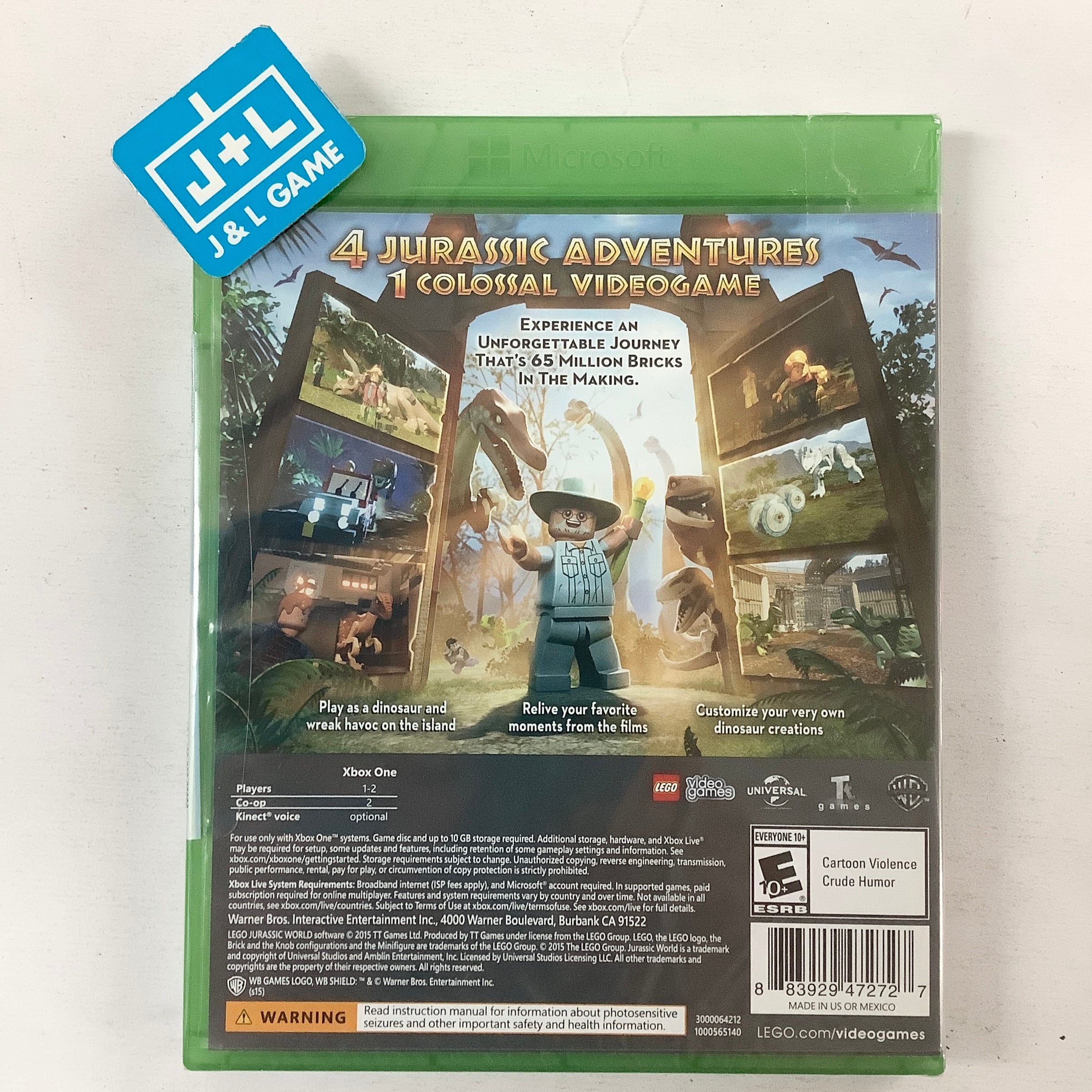 LEGO Jurassic World (XB1) Xbox One J&L Game
