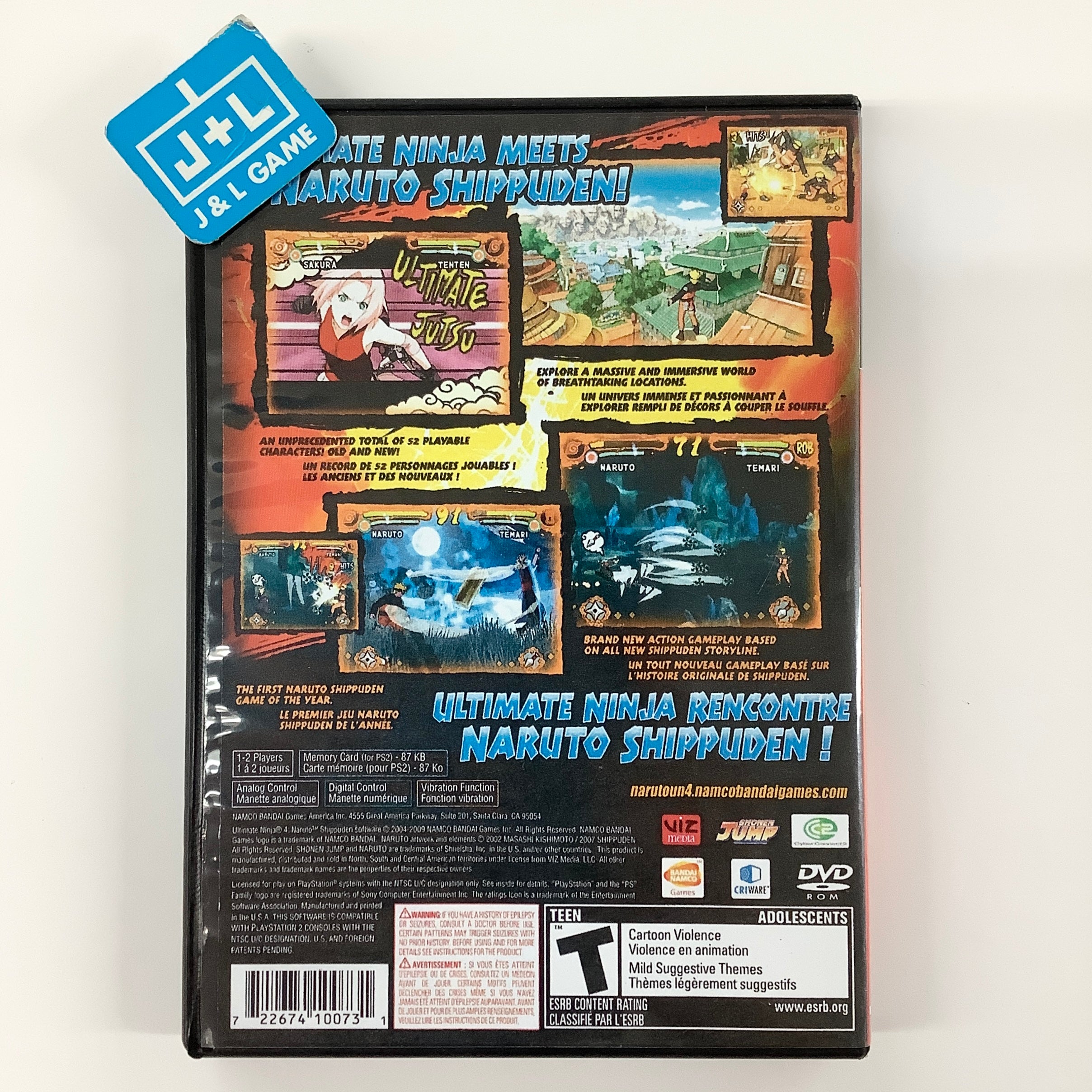 Naruto Shippuden: Ultimate Ninja 4 - (PS2) PlayStation 2 [Pre-Owned] Video Games BANDAI NAMCO Entertainment