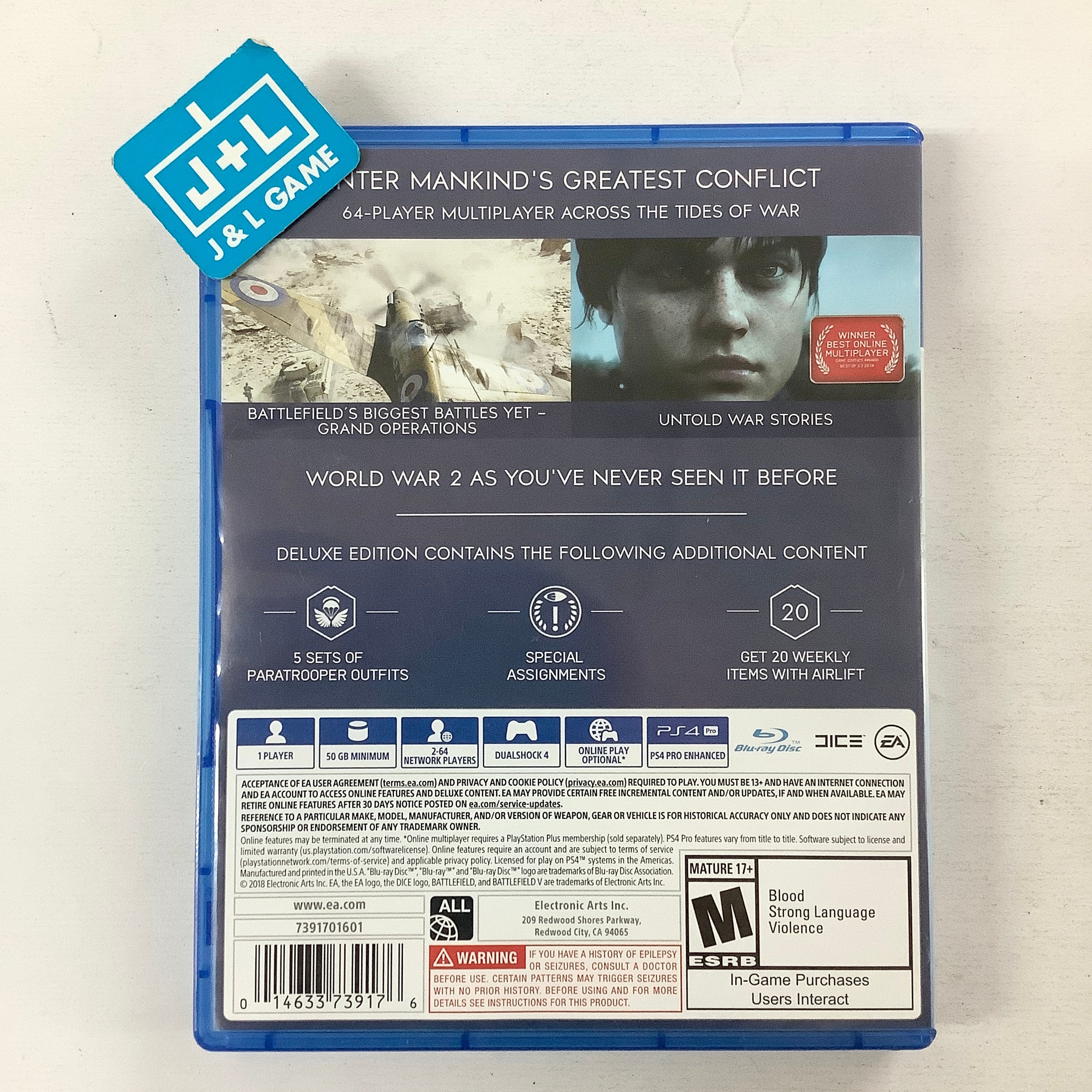 Battlefield V (Deluxe Edition) - (PS4) PlayStation 4 [Pre-Owned] Video Games Electronic Arts