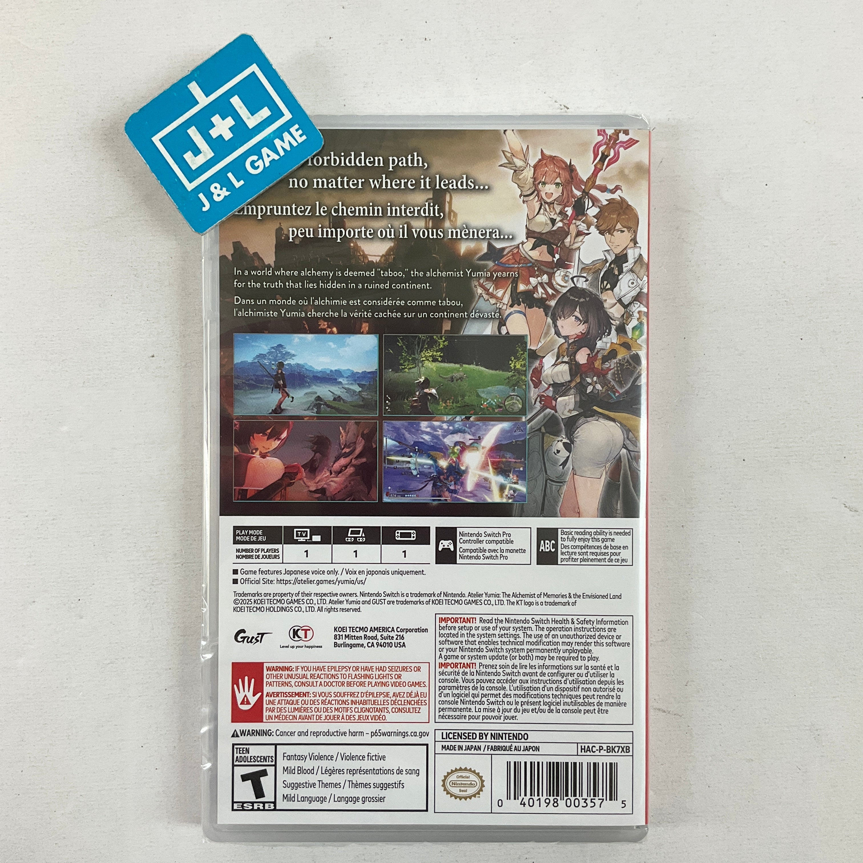 Atelier Yumia: The Alchemist of Memories & the Envisioned Land - (NSW) Nintendo Switch Video Games KT