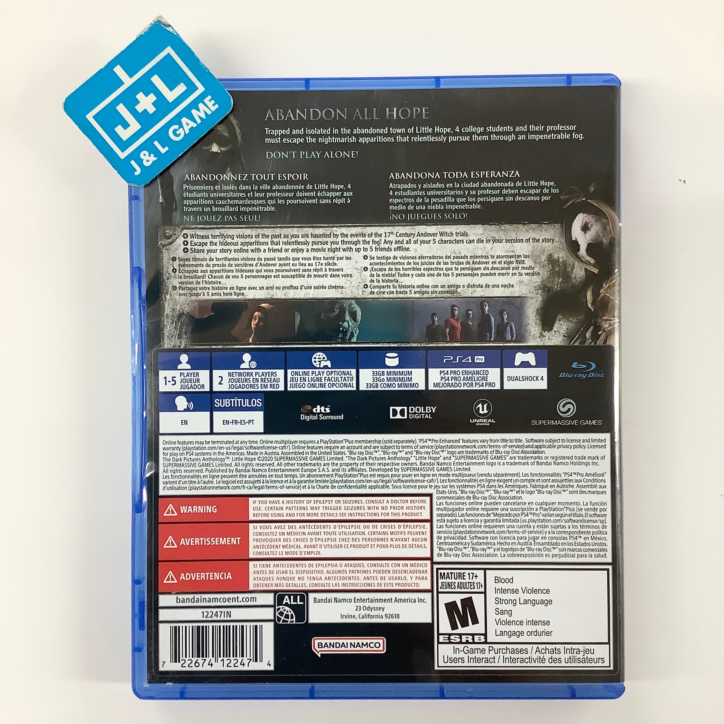 The Dark Pictures Anthology: Little Hope - (PS4) PlayStation 4 [Pre-Owned] Video Games BANDAI NAMCO Entertainment