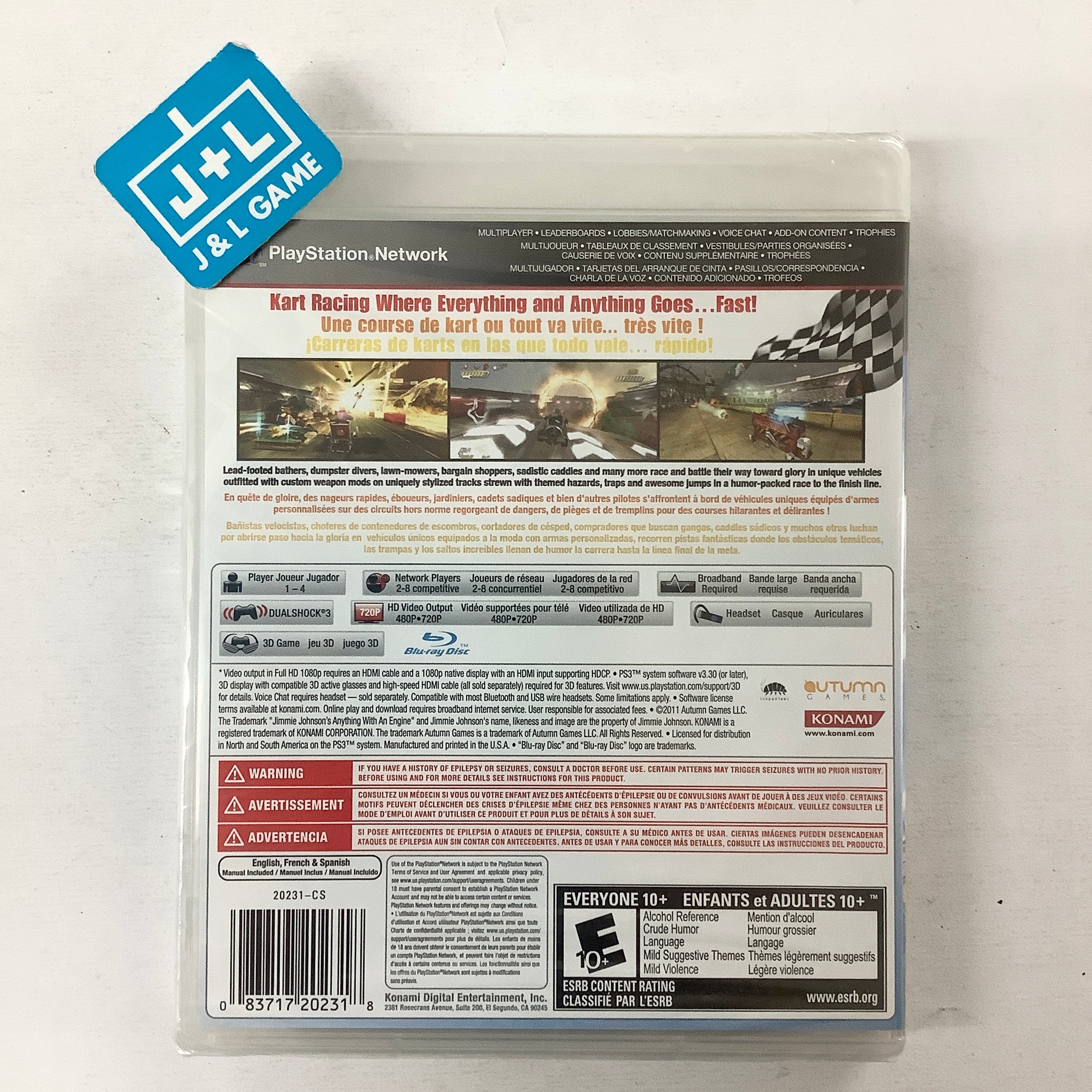 Jimmie Johnson's Anything With an Engine - (PS3) PlayStation 3 Video Games Konami   
