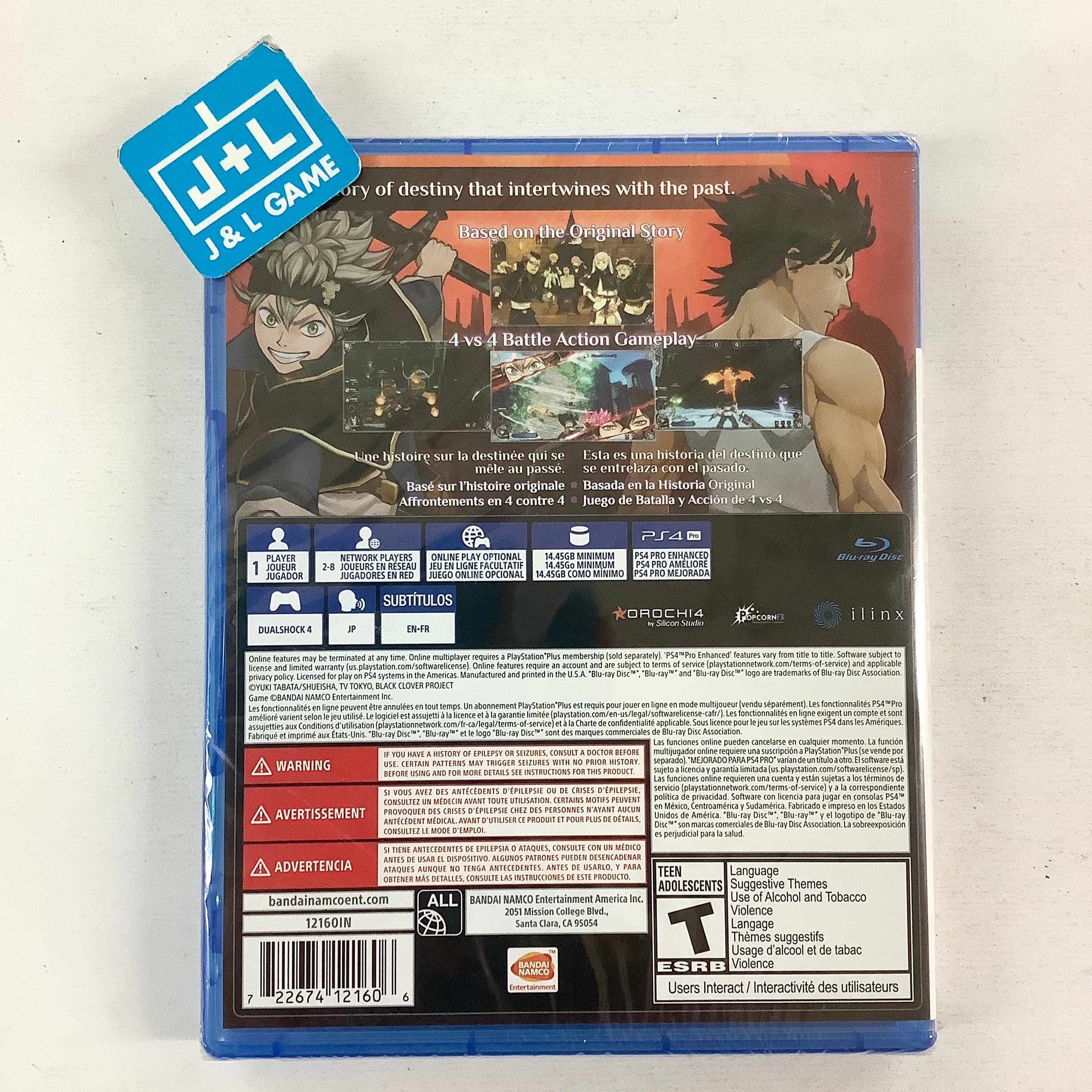 Black Clover: Quartet Knights - (PS4) PlayStation 4 Video Games BANDAI NAMCO Entertainment