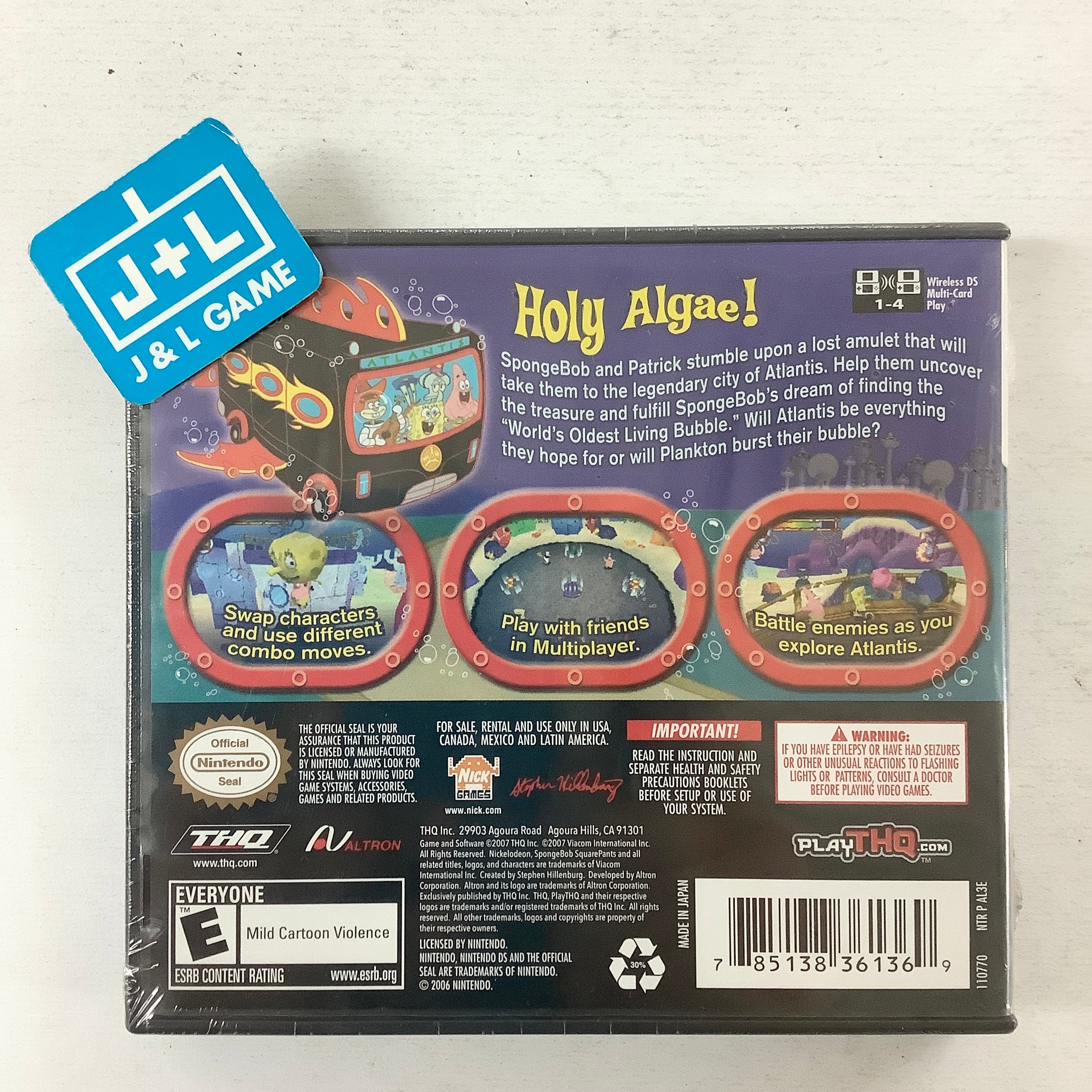 SpongeBob's Atlantis SquarePantis - (NDS) Nintendo DS Video Games THQ   