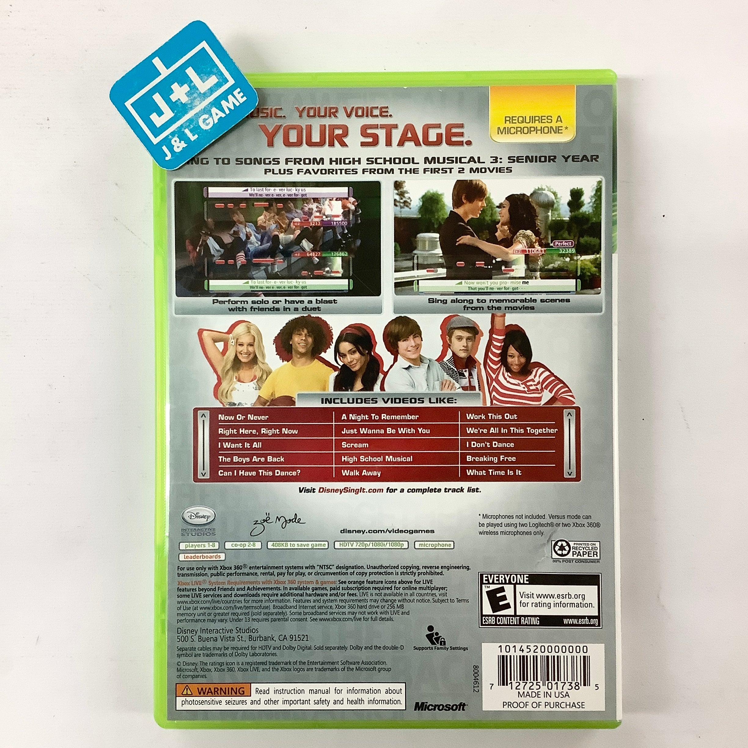 Disney Sing It High School Musical 3 Xbox 360