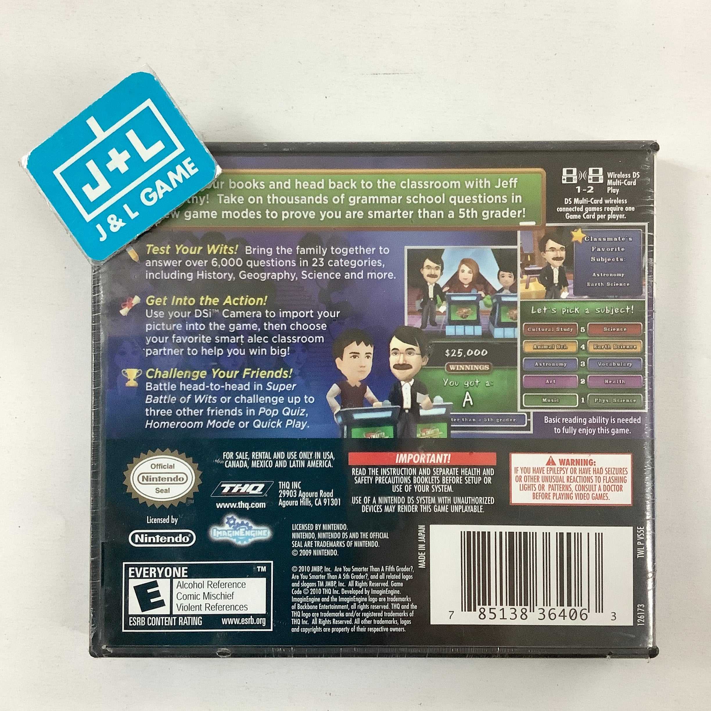 Are You Smarter Than A 5th Grader? Back to School Nintendo DS Are You Smarter Than A 5th Grader? Back to School Nintendo DS