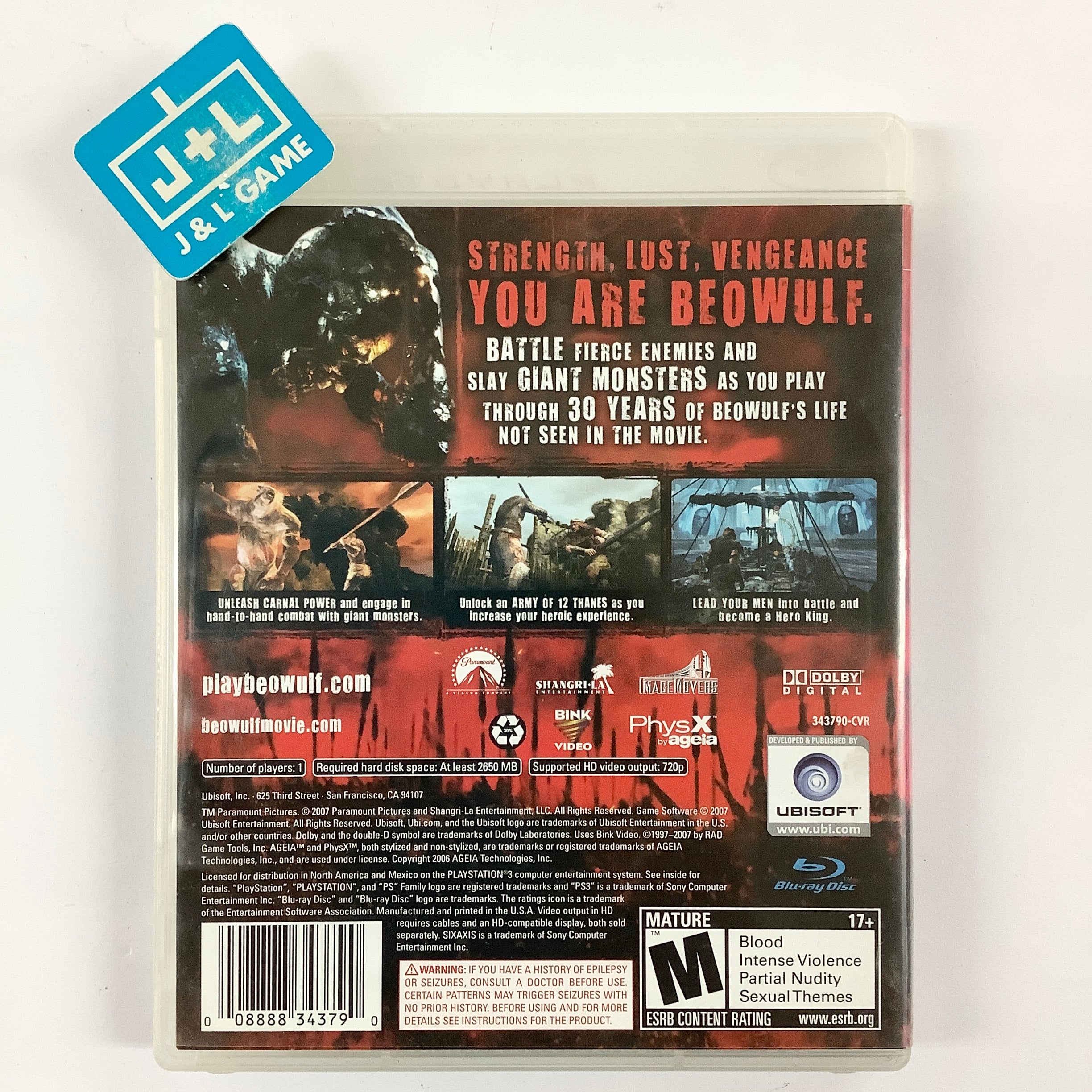 Beowulf: The Game - (PS3) PlayStation 3 [Pre-Owned] Video Games Ubisoft   