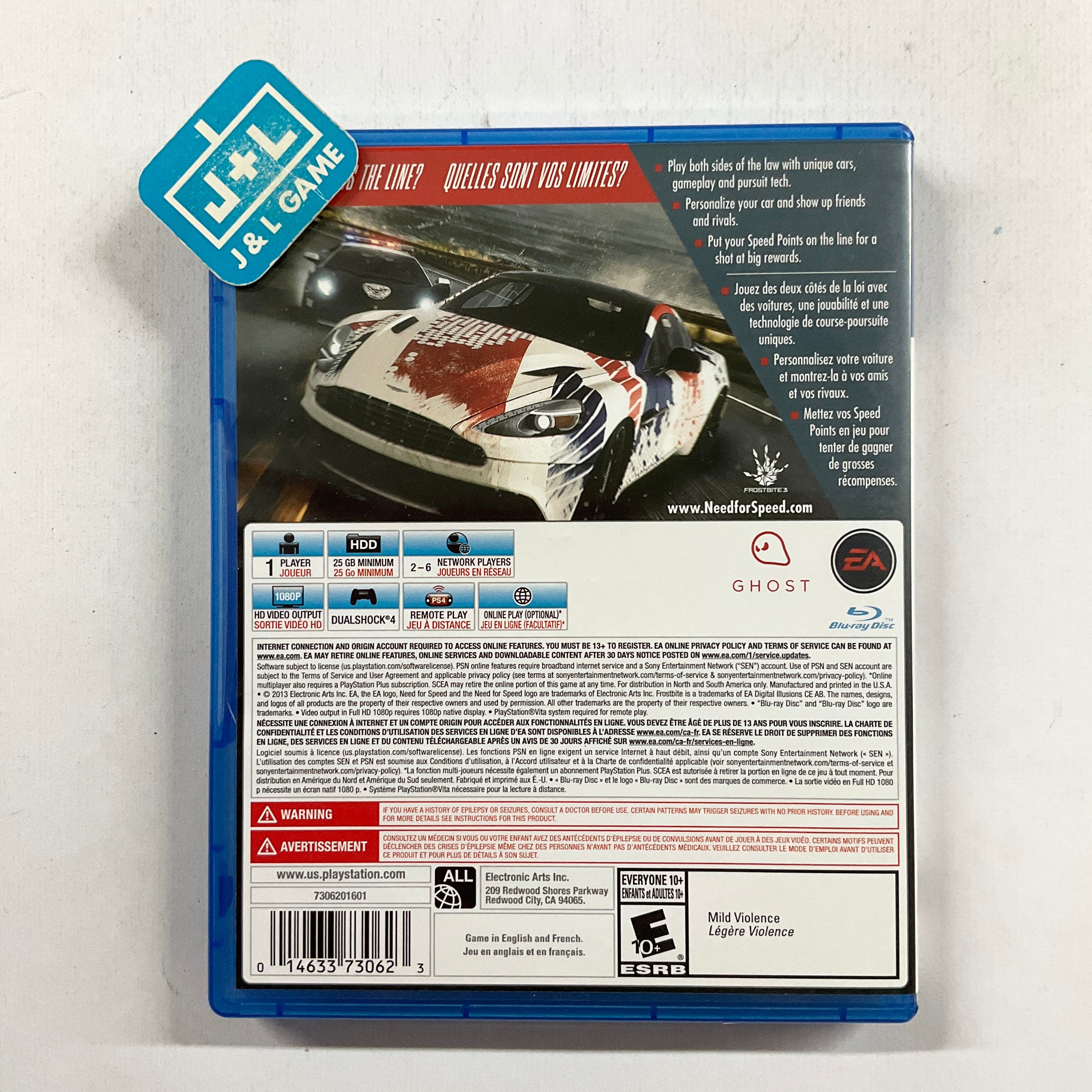 Need for Speed: Rivals - (PS4) PlayStation 4 [Pre-Owned] | J&L Game