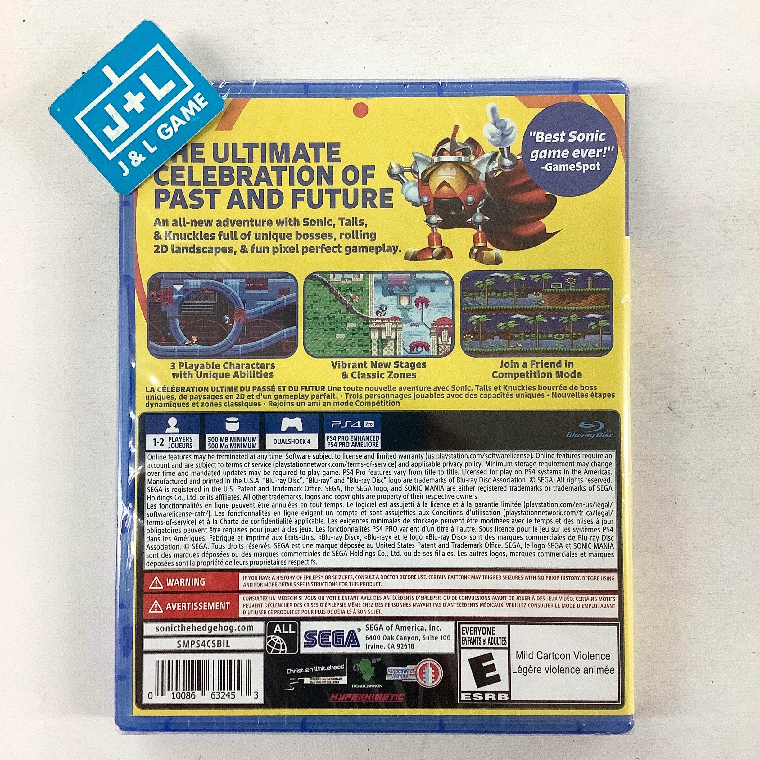 Sonic Mania - (PS4) PlayStation 4 Video Games SEGA