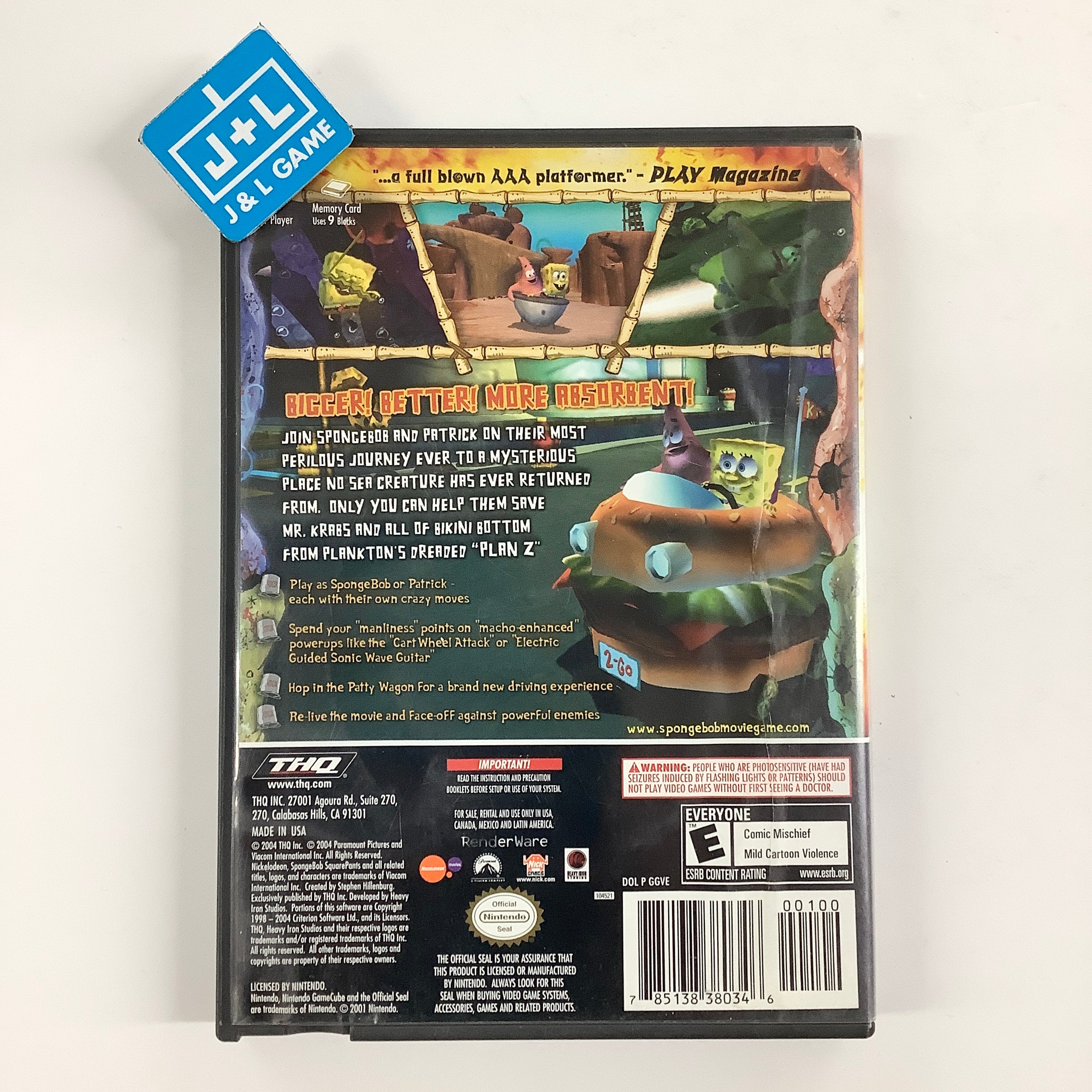 The SpongeBob SquarePants Movie - (GC) GameCube [Pre-Owned] Video Games THQ