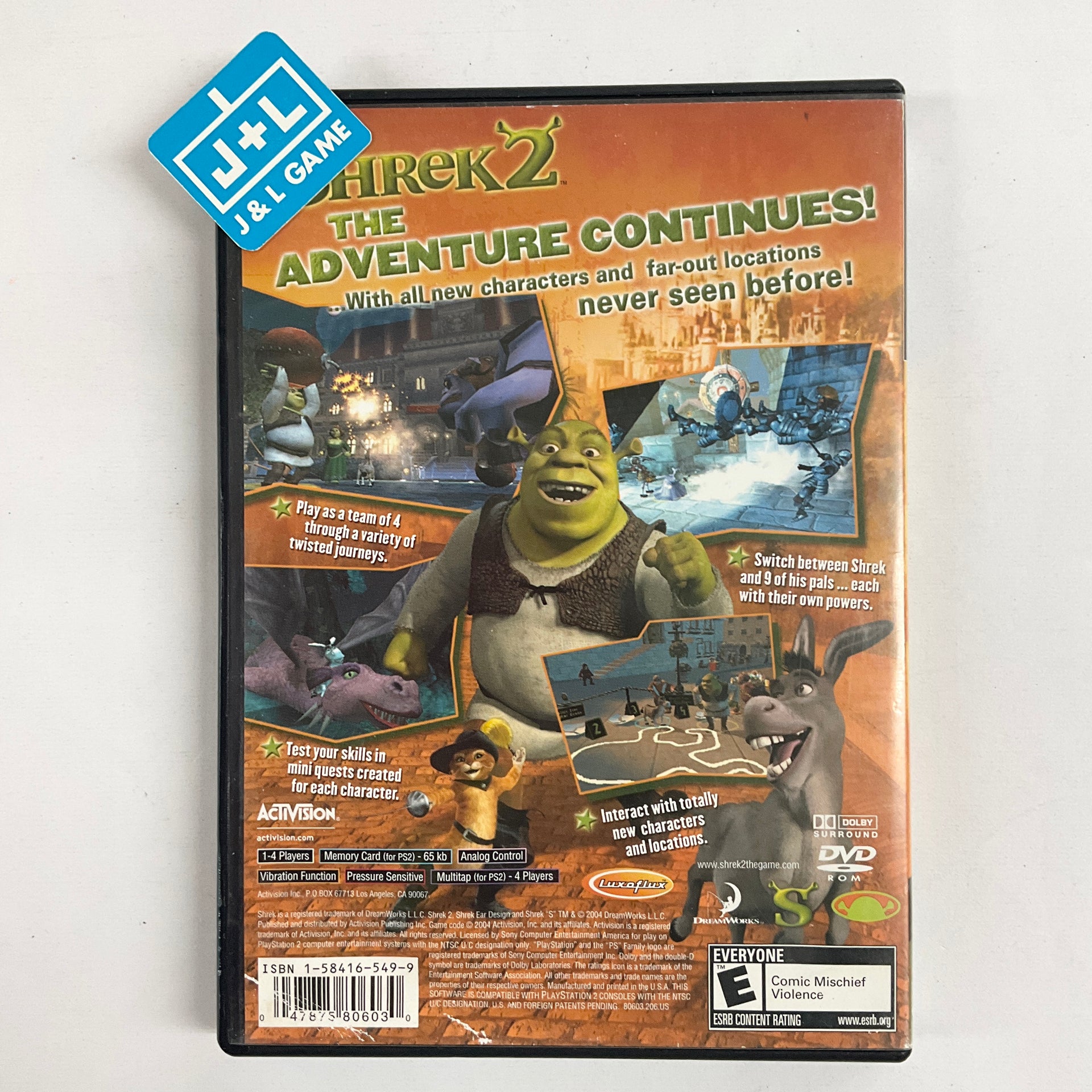 shrek playstation 2