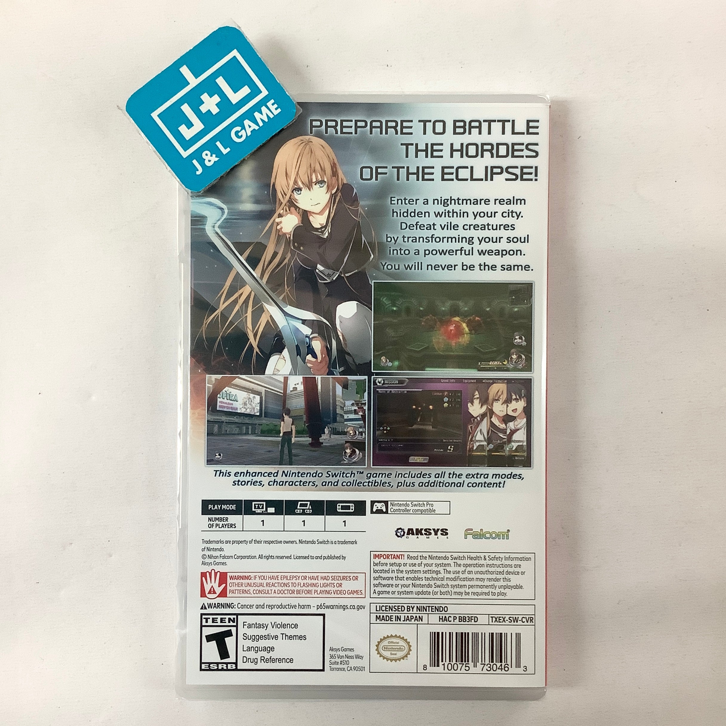 Tokyo Xanadu eX+ - (NSW) Nintendo Switch Video Games Aksys Games   
