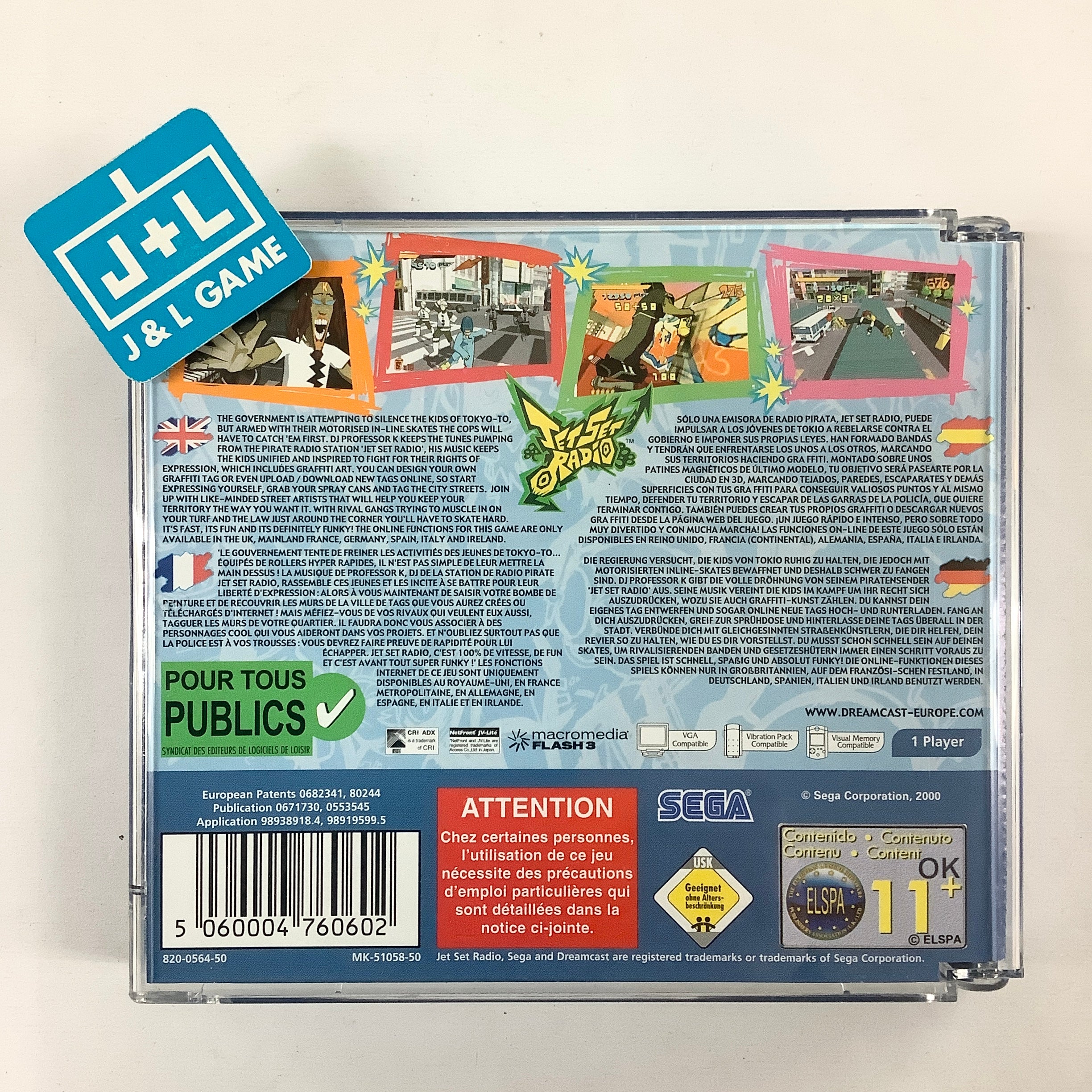 Jet Set Radio - (DC) SEGA Dreamcast (European Import) [Pre-Owned] Video Games Sega   