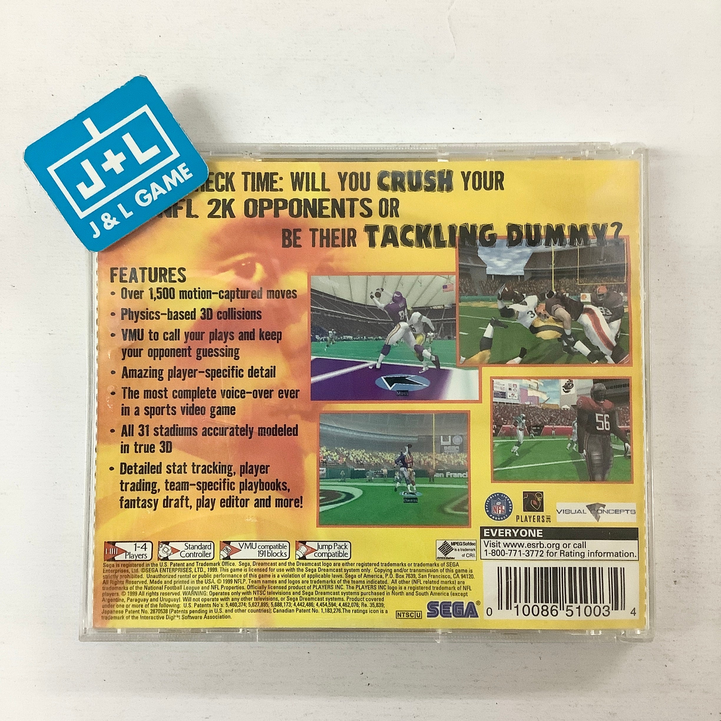NFL 2K - (DC) SEGA Dreamcast [Pre-Owned] Video Games Sega   