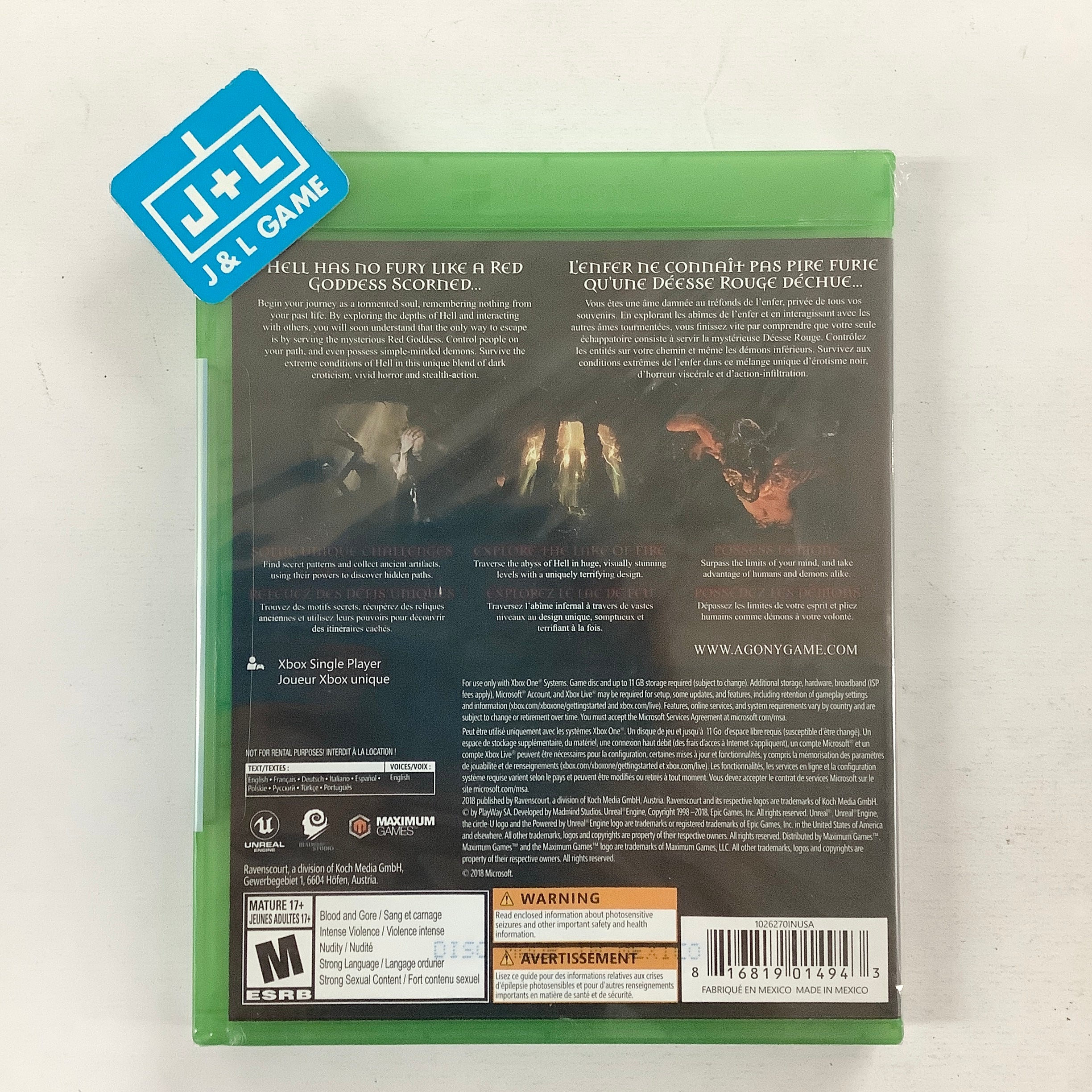 Agony - (XB1) Xbox One Video Games Maximum Games   