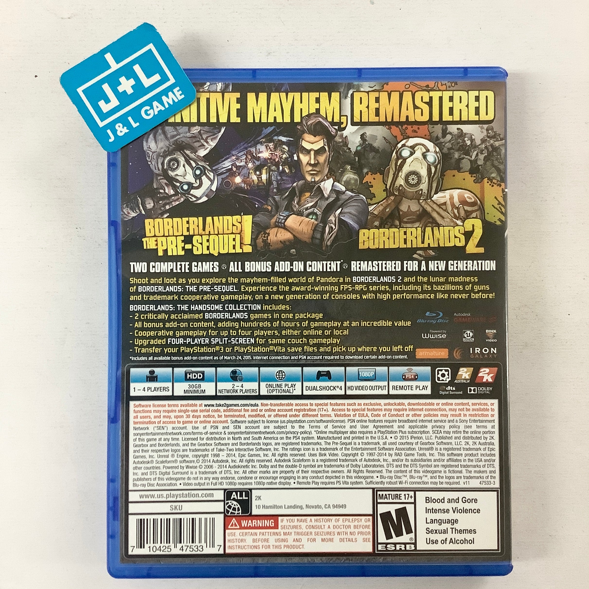 Borderlands: The Handsome Collection - (PS4) Playstation 4 [Pre-Owned] Video Games 2K Games   