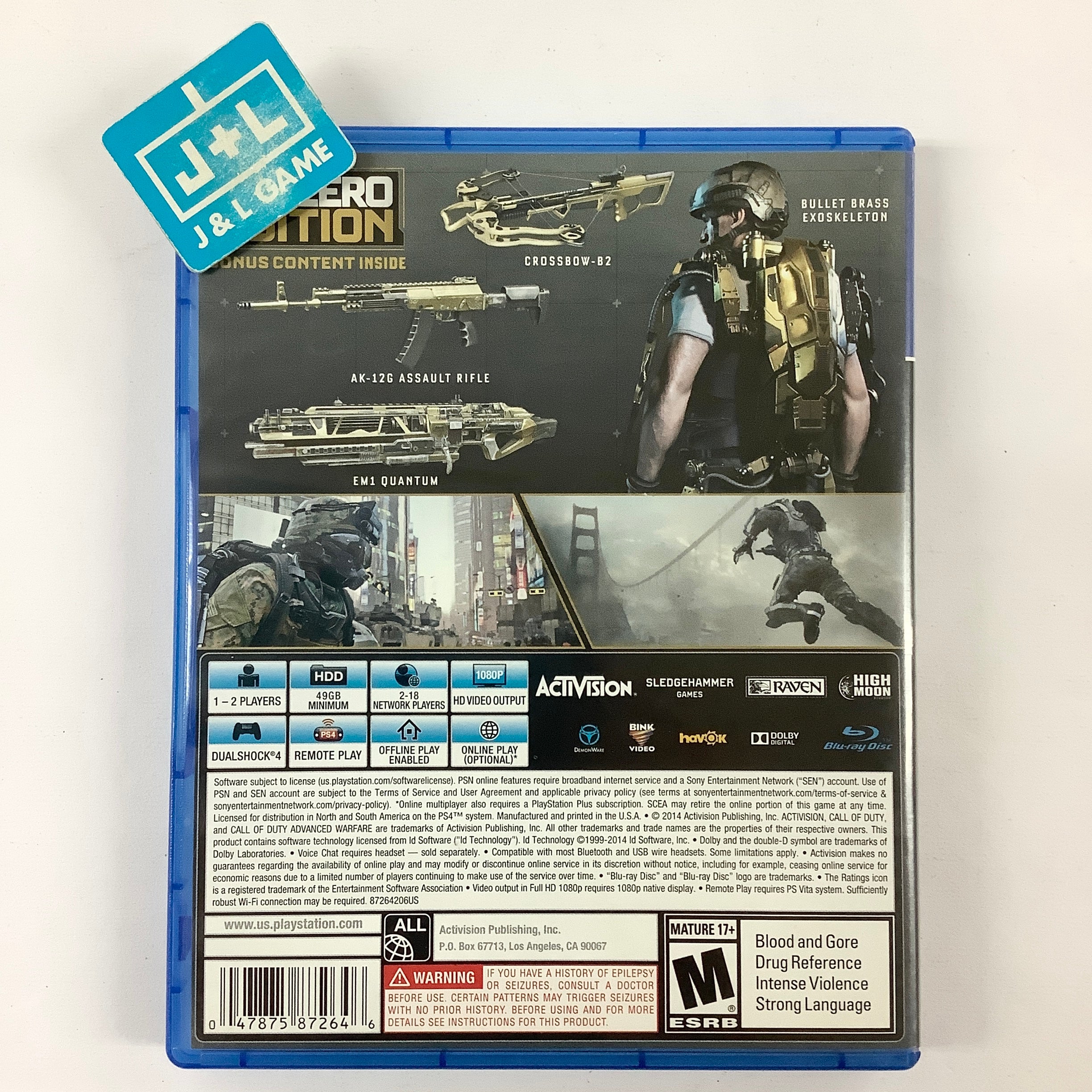 Call of Duty: Advanced Warfare (Day Zero Edition) - (PS4) PlayStation 4 [Pre-Owned] Video Games Activision   
