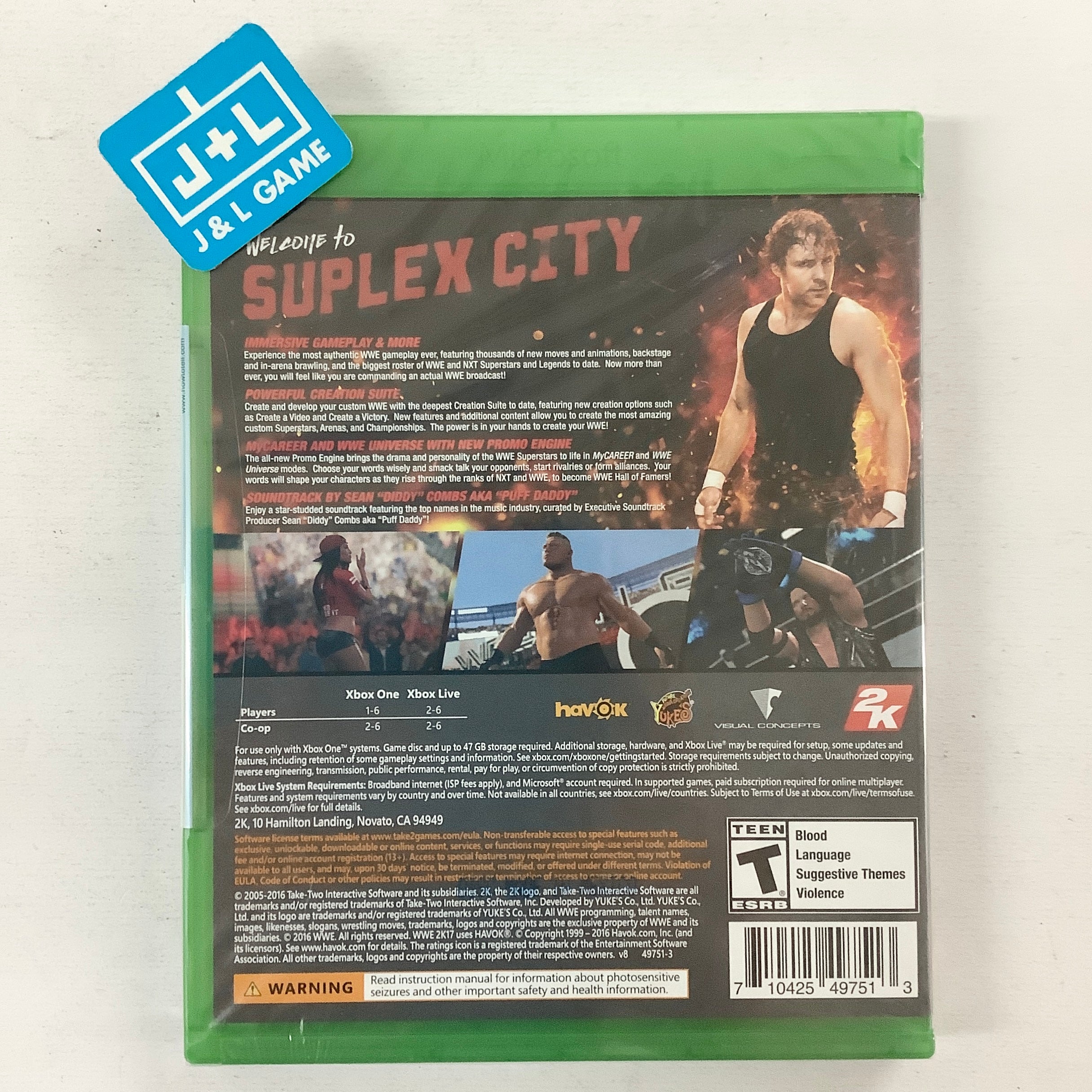 WWE 2K17 - (XB1) Xbox One Video Games 2K Sports   