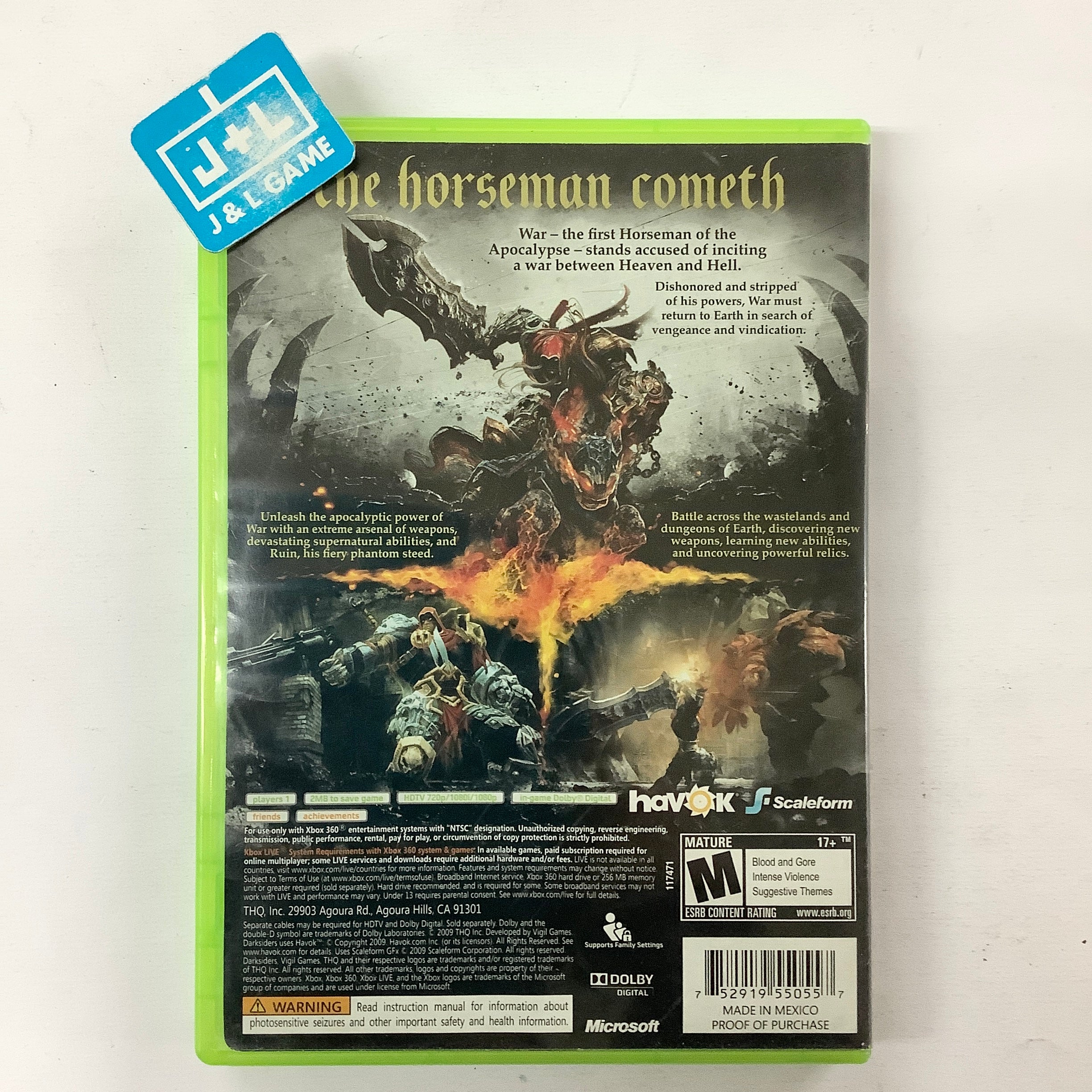 Darksiders - Xbox 360 [Pre-Owned] Video Games THQ   