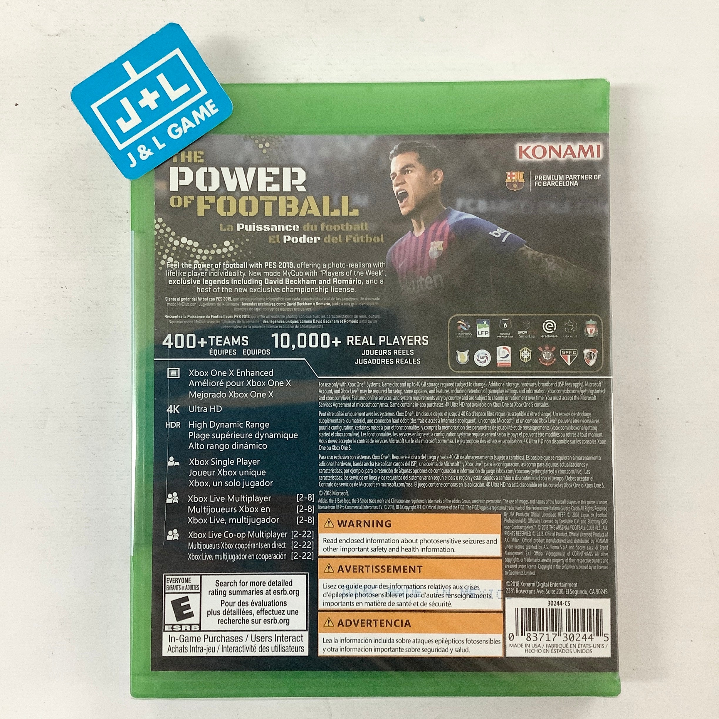 Pro Evolution Soccer 2019 - (XB1) Xbox One | J&L Game
