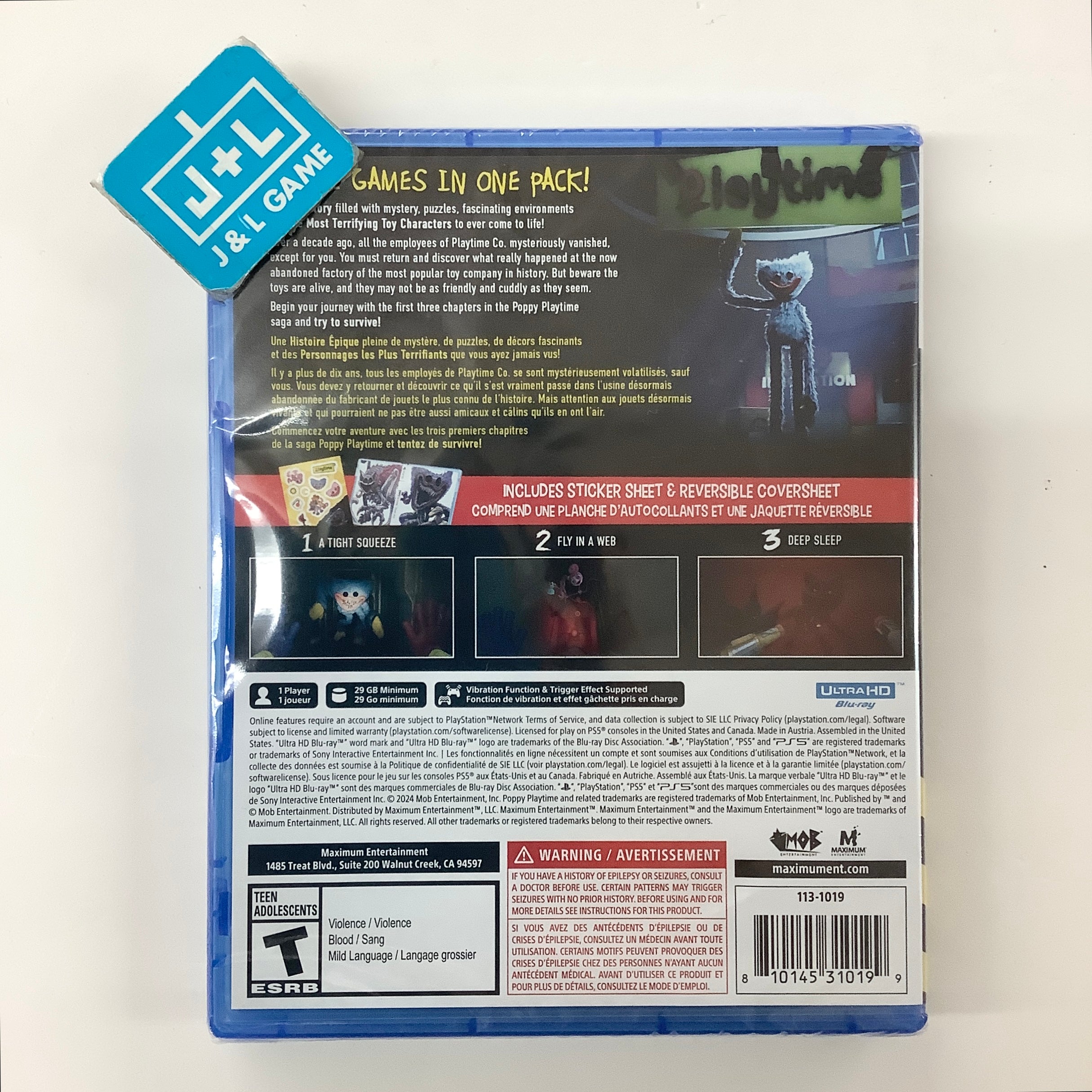Poppy Playtime Triple Pack - (PS5) PlayStation 5 Video Games Maximum Entertainment