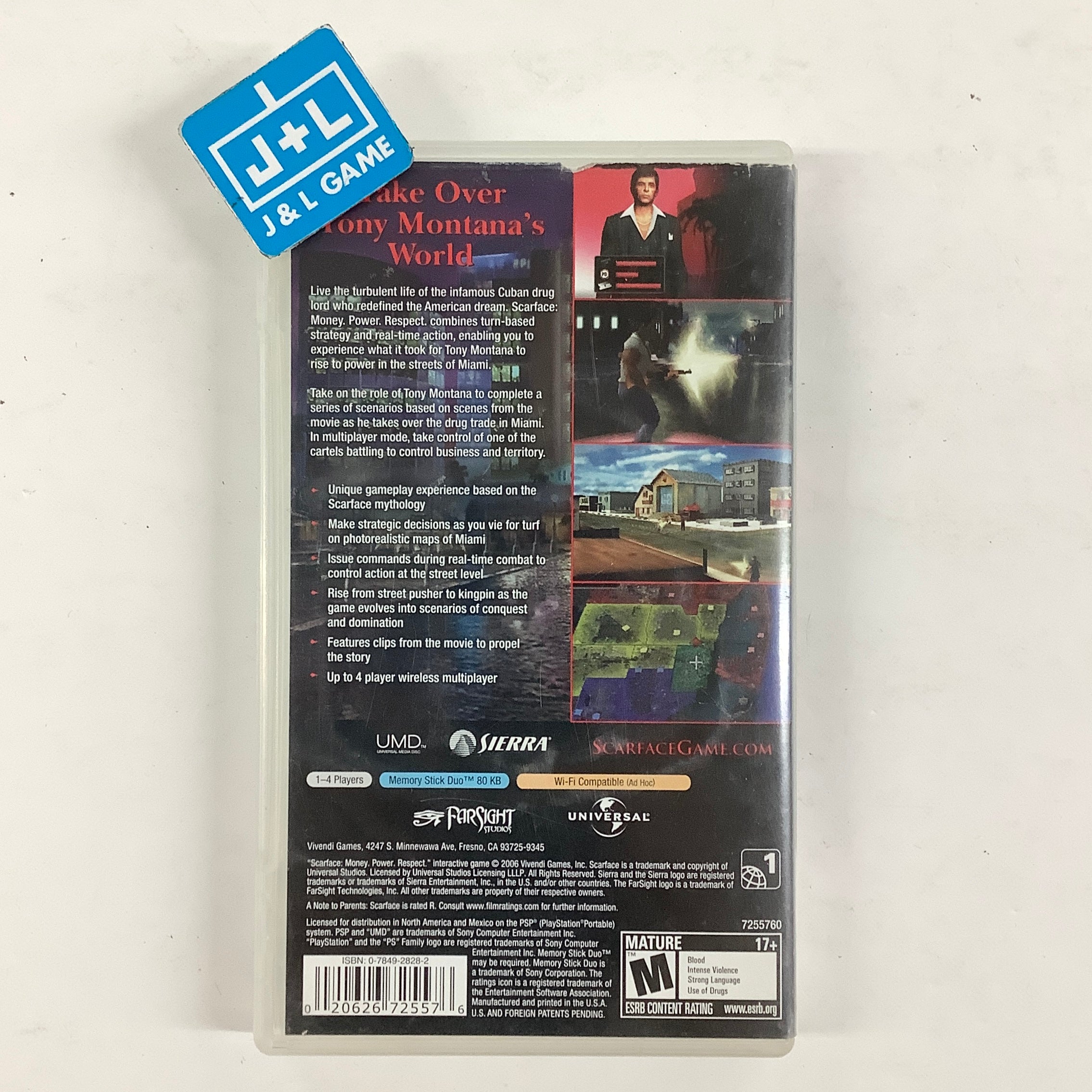 Scarface: Money. Power. Respect. - Sony PSP [Pre-Owned] Video Games Sierra Entertainment