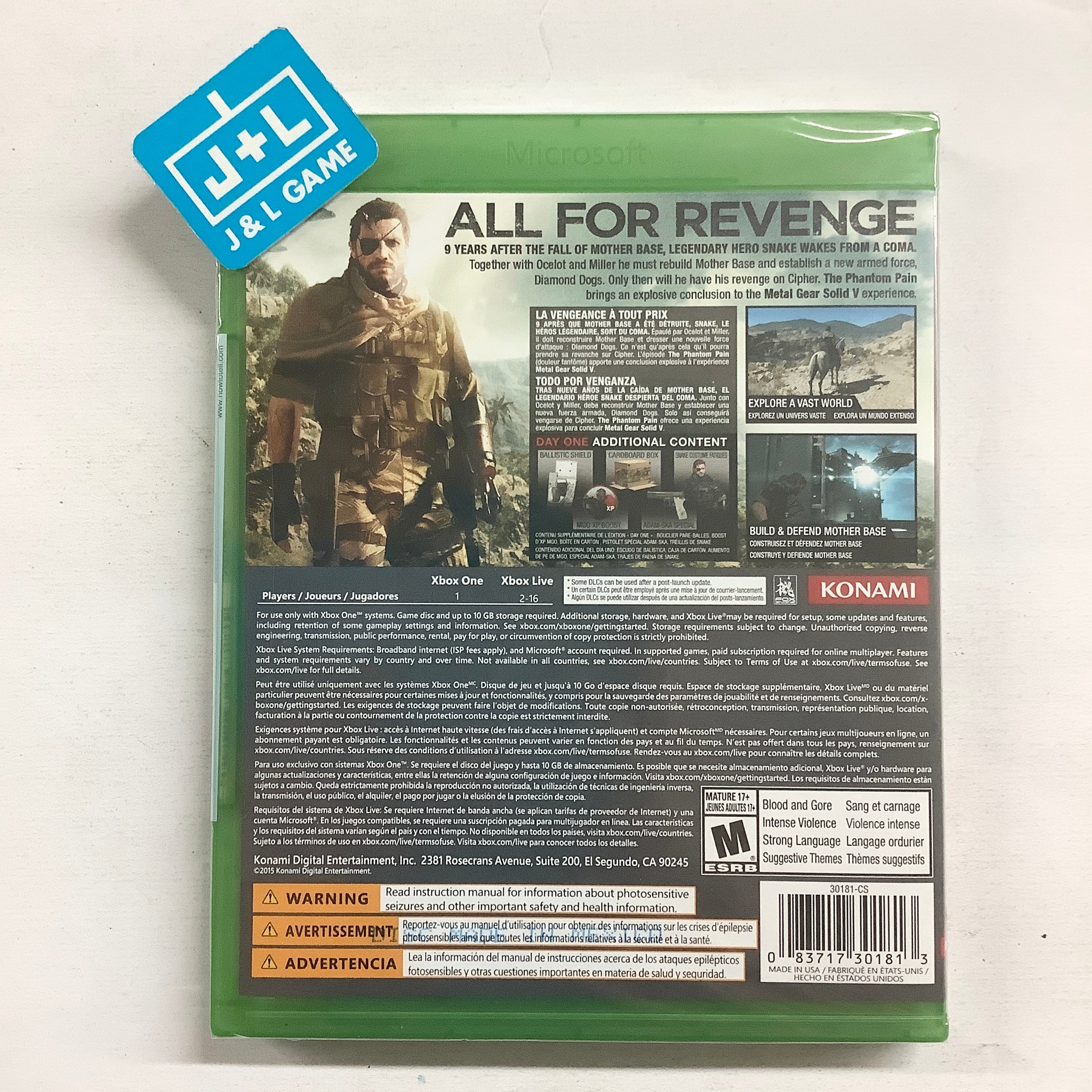 metal gear solid phantom pain day one edition Metal Gear Solid V The Phantom Pain (Xbox One)
