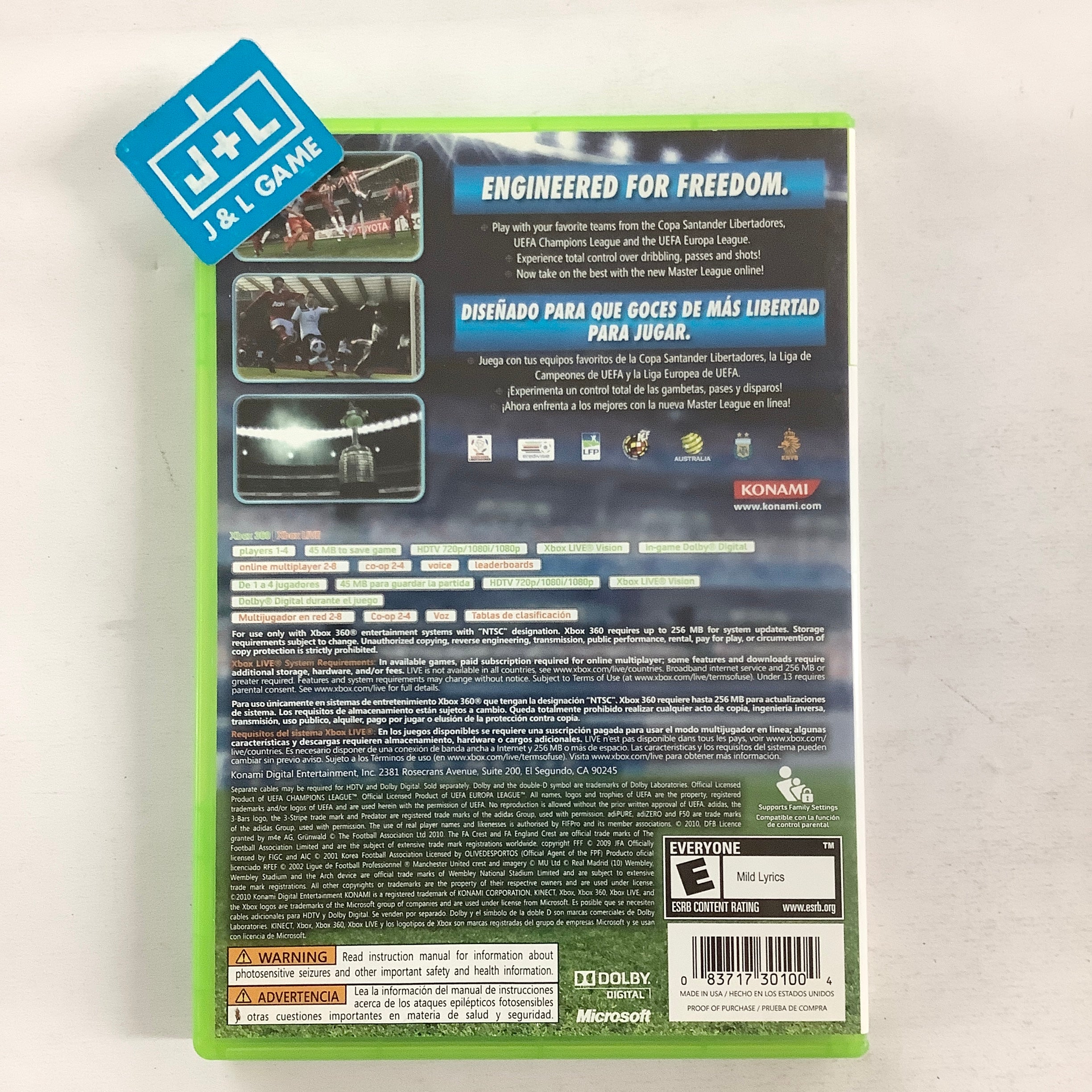PES 2011 Pro Evolution Soccer - Xbox 360 [Pre-Owned] Video Games Konami