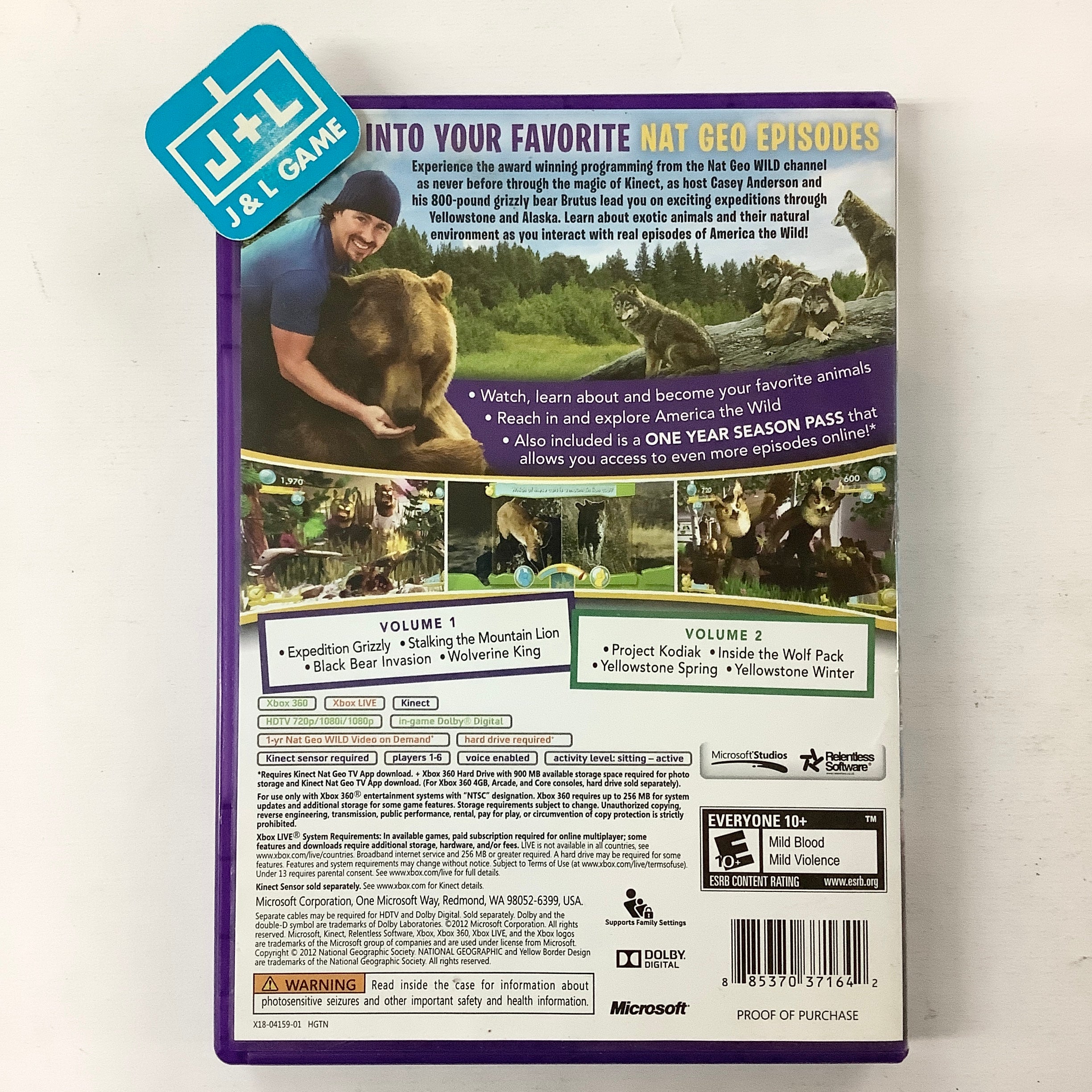 Kinect Nat Geo TV: America the Wild - Xbox 360 [Pre-Owned] | J&L Game