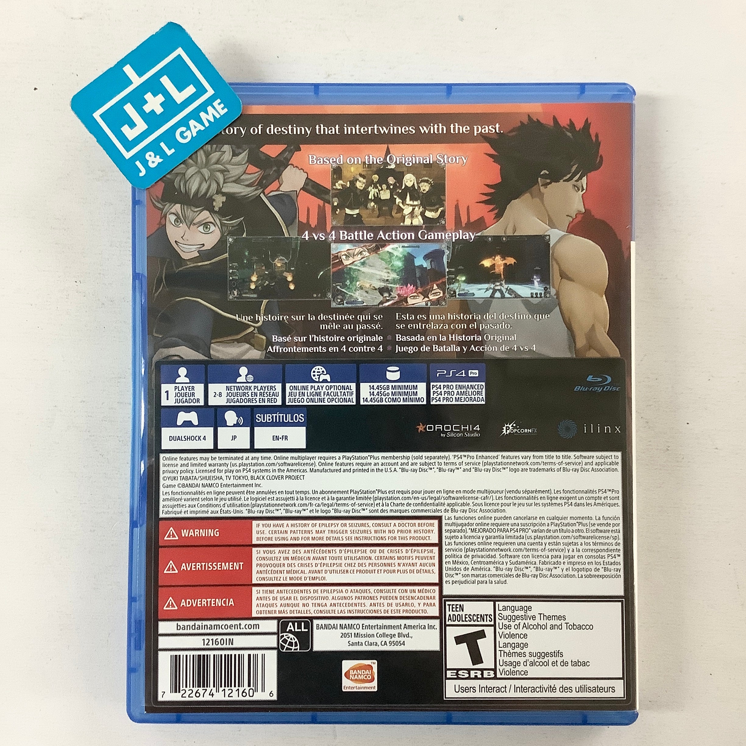 Black Clover: Quartet Knights - (PS4) PlayStation 4 [Pre-Owned] Video Games BANDAI NAMCO Entertainment   