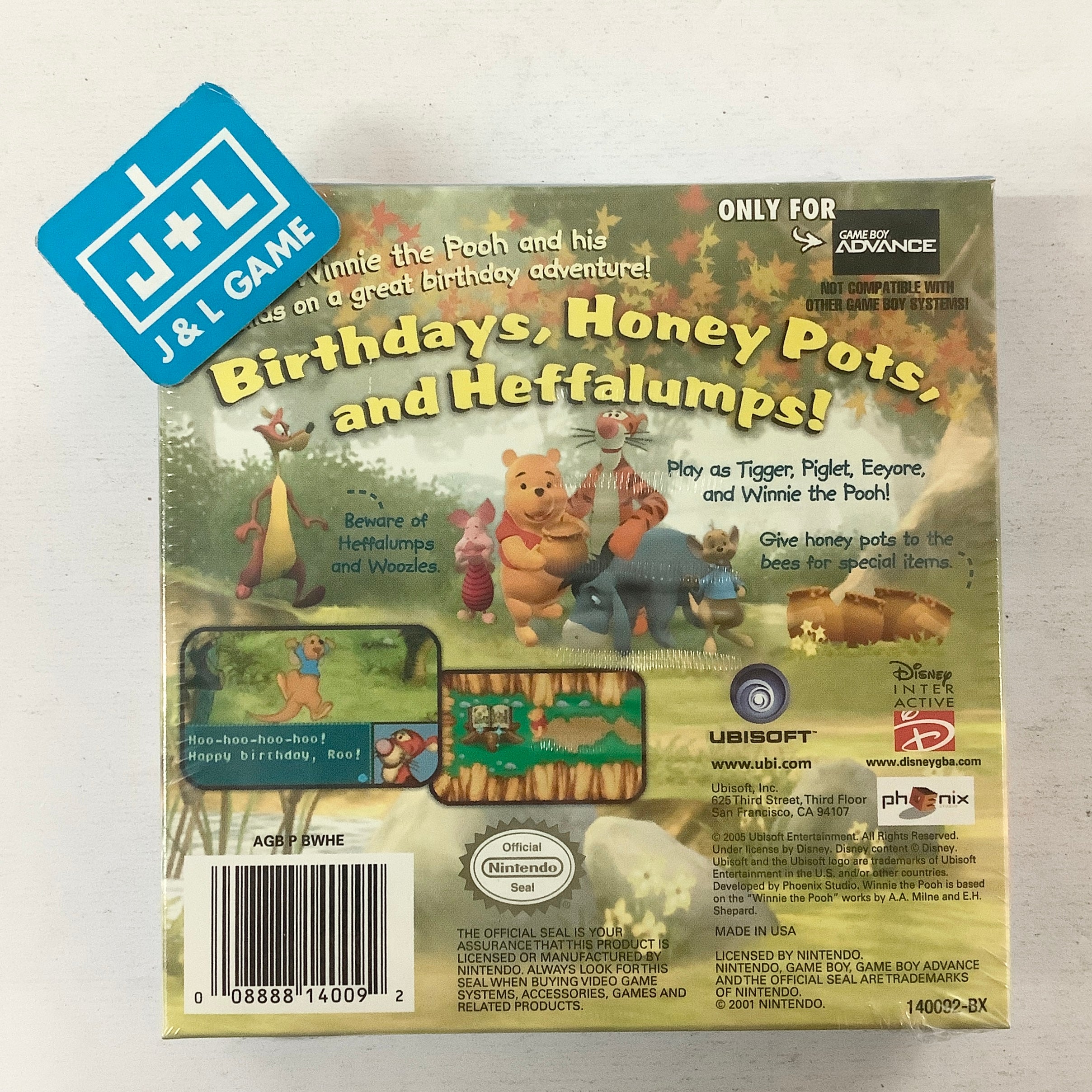 Disney's Winnie the Pooh's Rumbly Tumbly Adventure - (GBA) Game Boy Advance Video Games Ubisoft   