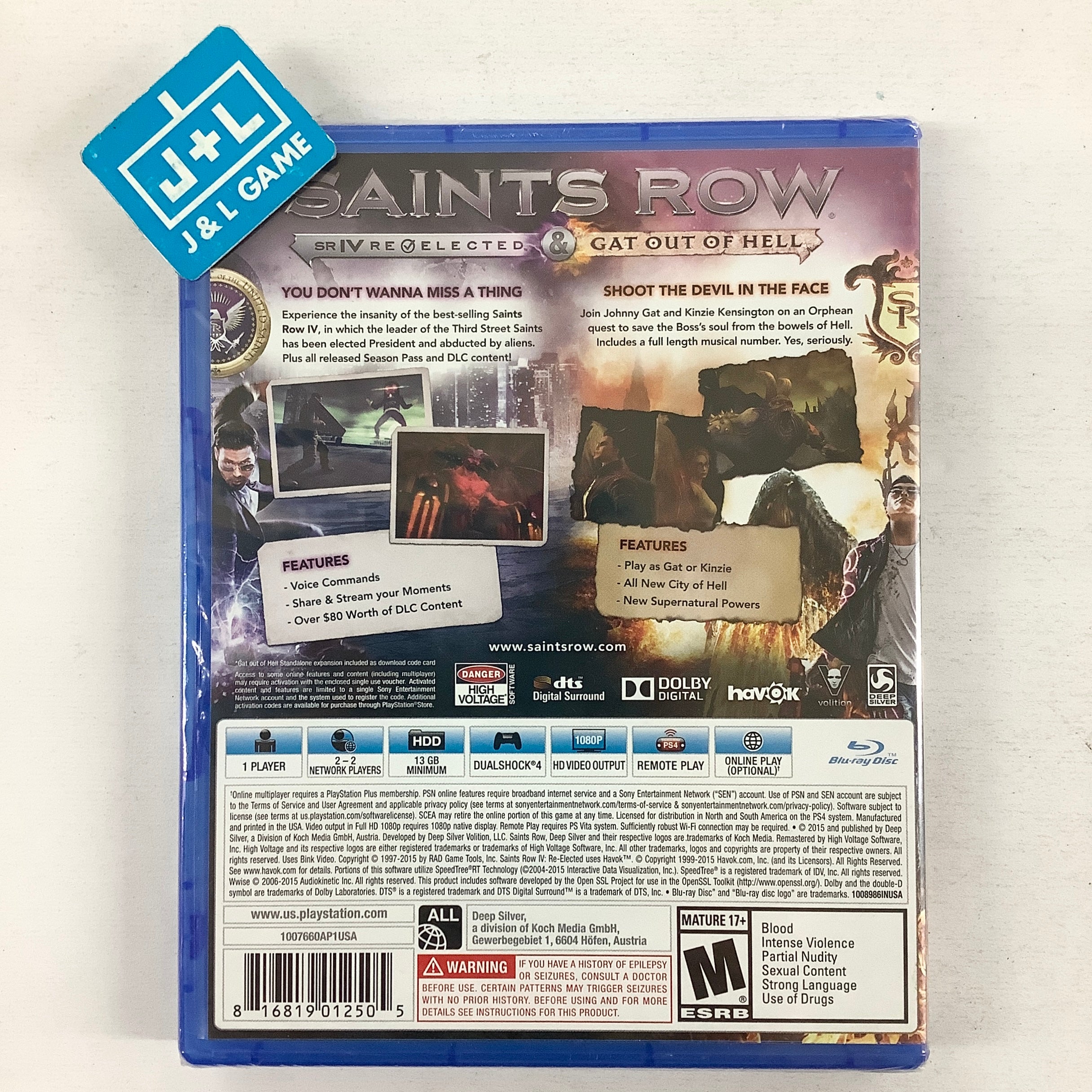 Saints Row IV: Re-Elected & Gat Out of Hell - (PS4) PlayStation 4 Video Games Deep Silver