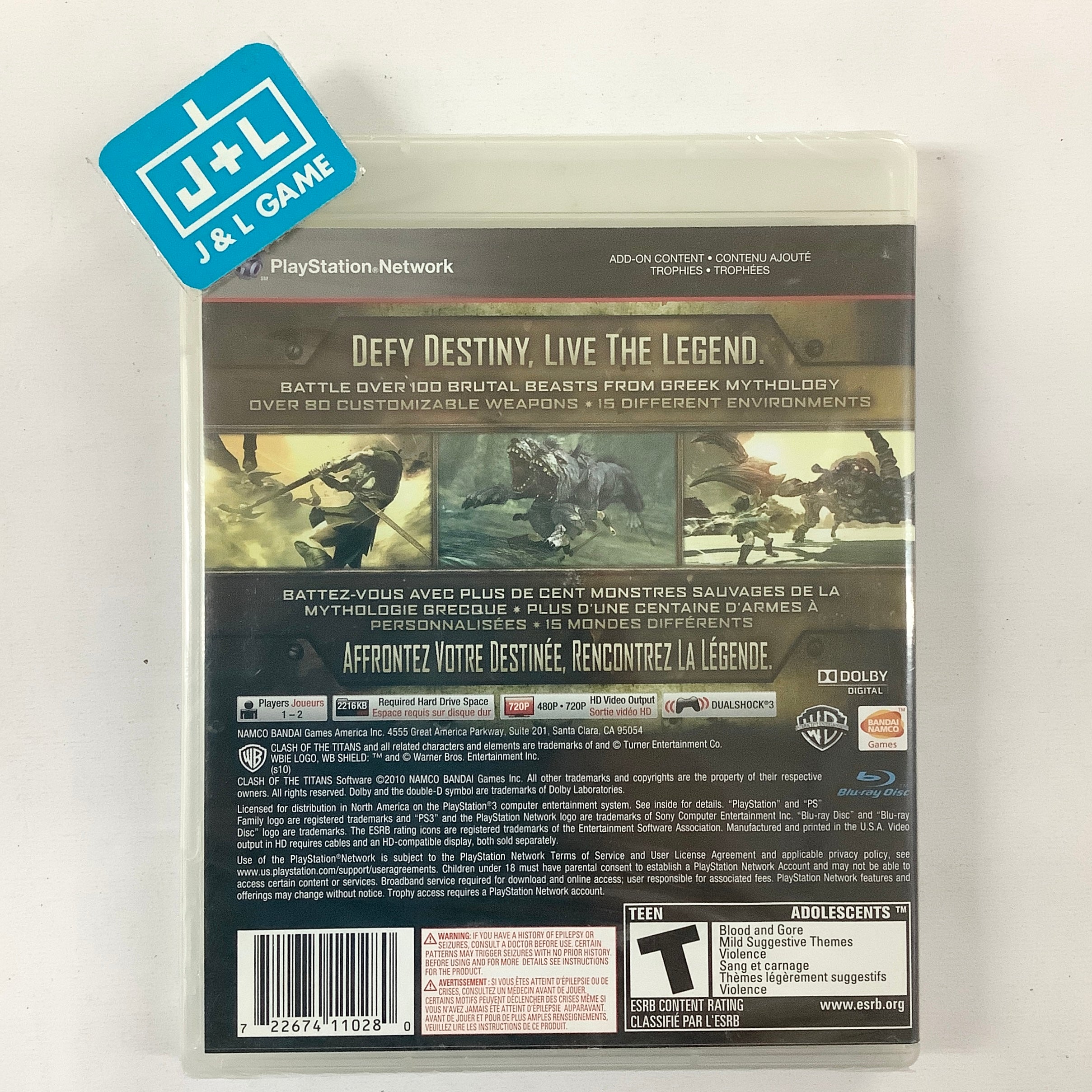 Clash of the Titans - (PS3) PlayStation 3 Video Games Namco Bandai Games   