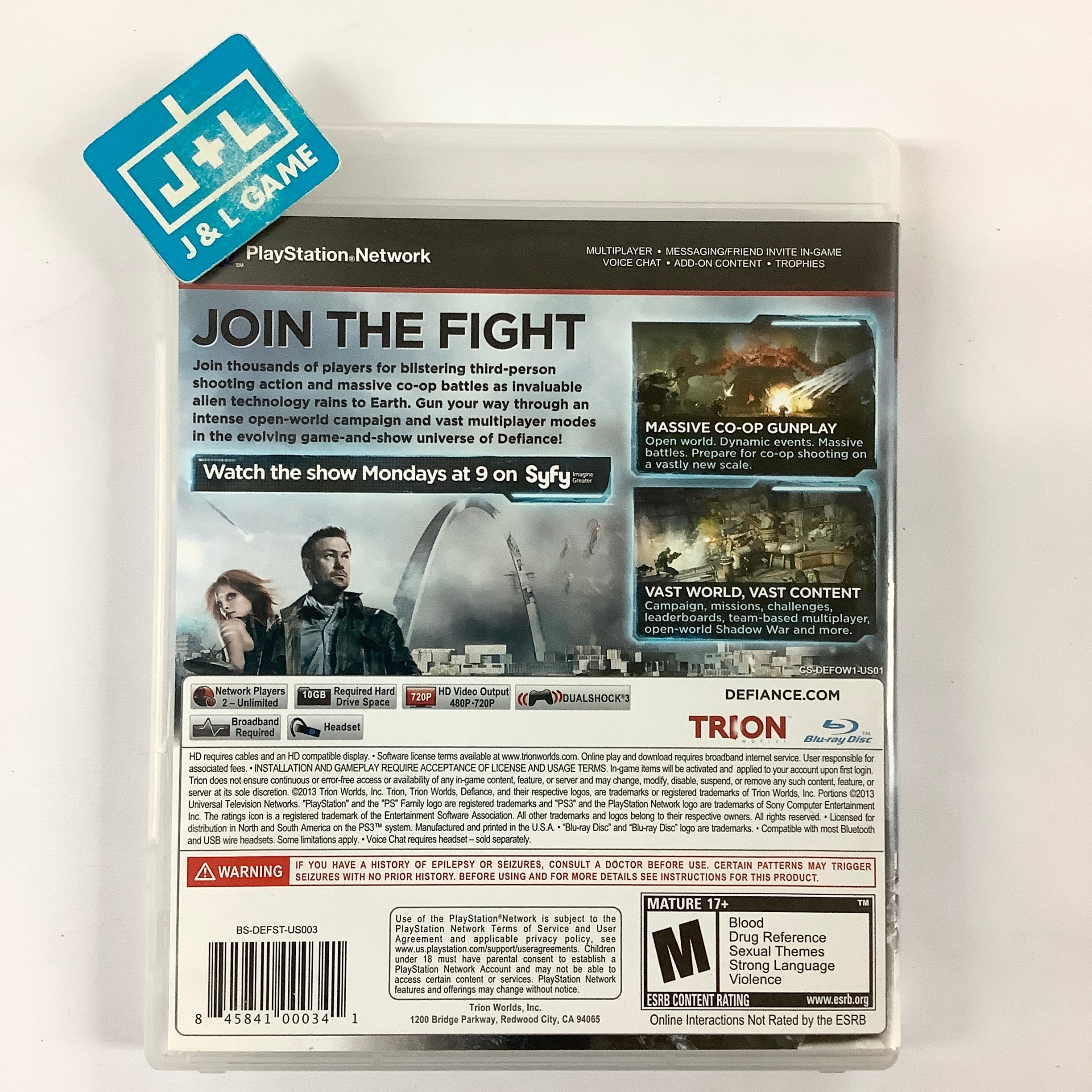 Defiance - (PS3) PlayStation 3 [Pre-Owned] | J&L Game