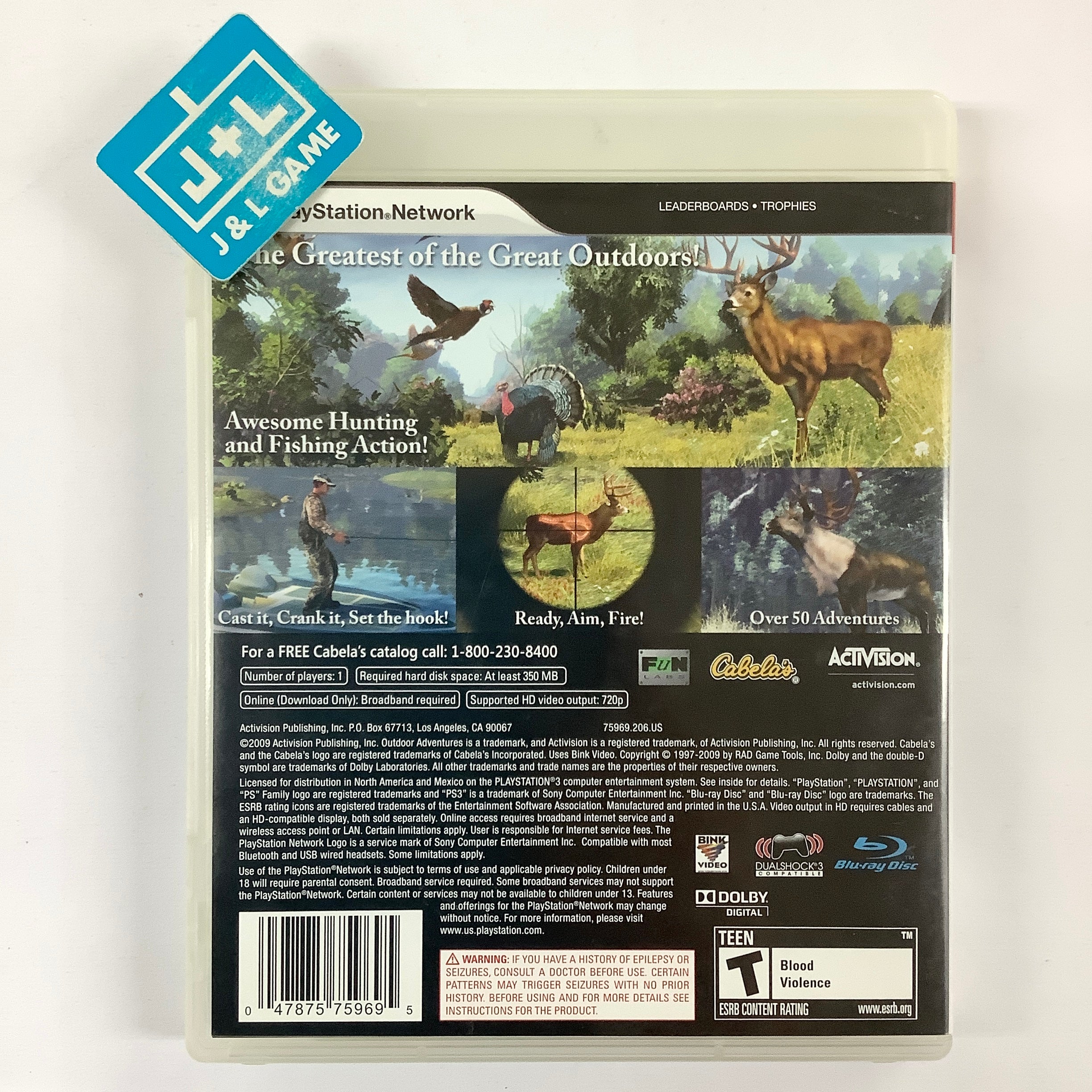 Cabela's Outdoor Adventures - (PS3) PlayStation 3 [Pre-Owned] Video Games Activision   
