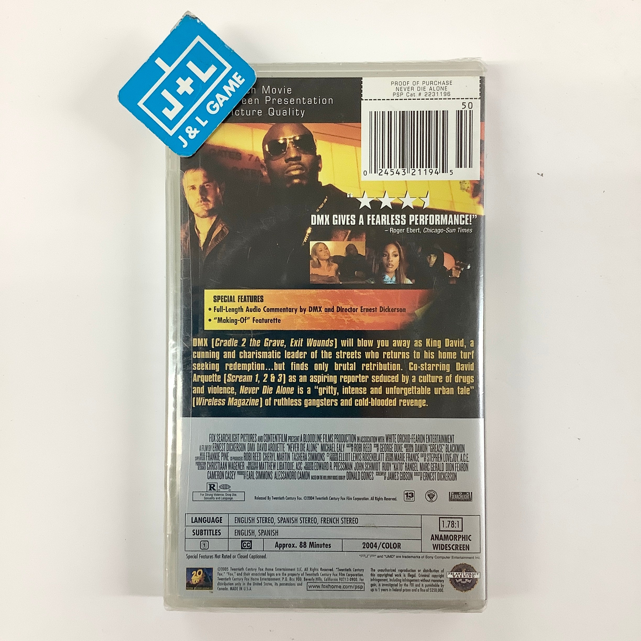 Never Die Alone - PSP UMD Video Home Sony Pictures