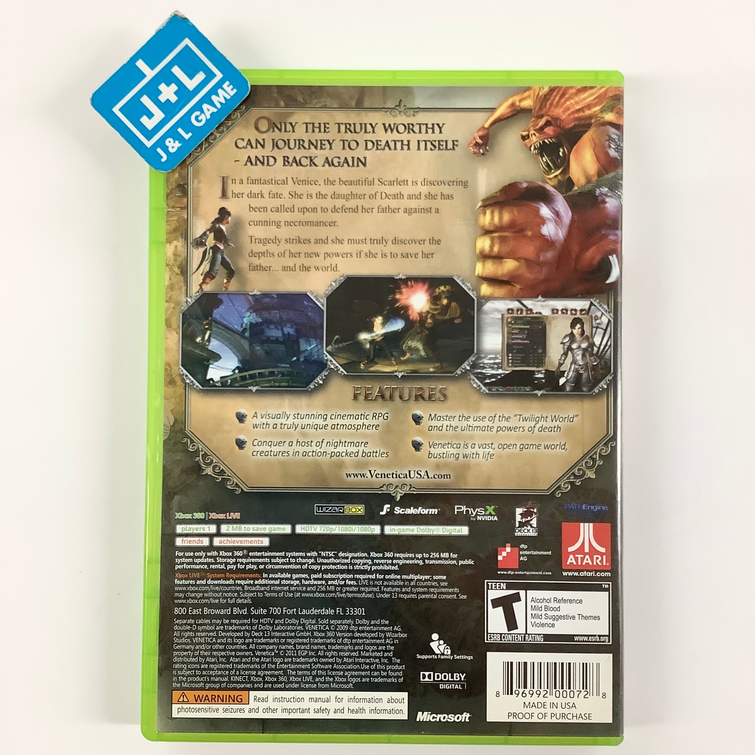 Venetica - Xbox 360 [Pre-Owned] Video Games Rombax Games