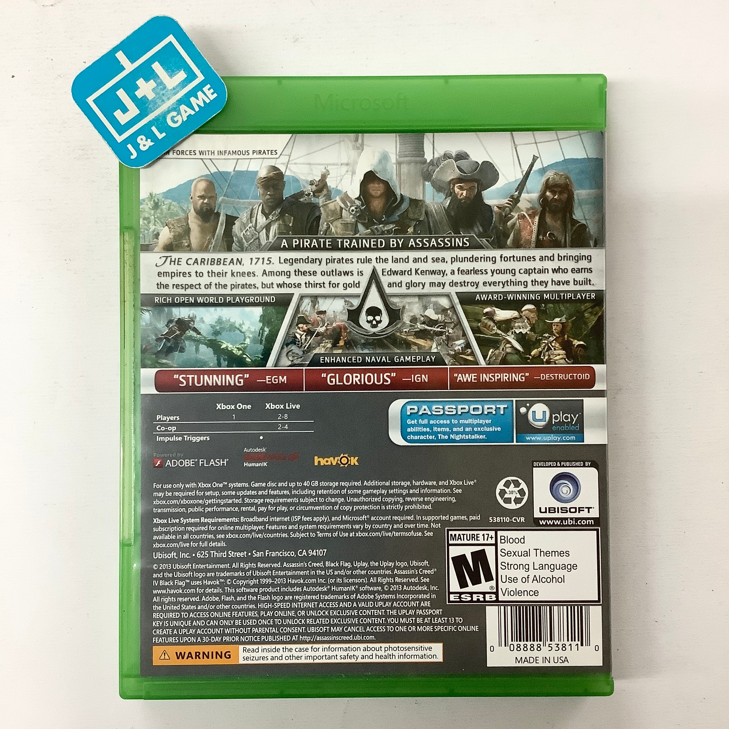 Assassin's Creed IV: Black Flag - (XB1) Xbox One [Pre-Owned] Video Games Ubisoft   