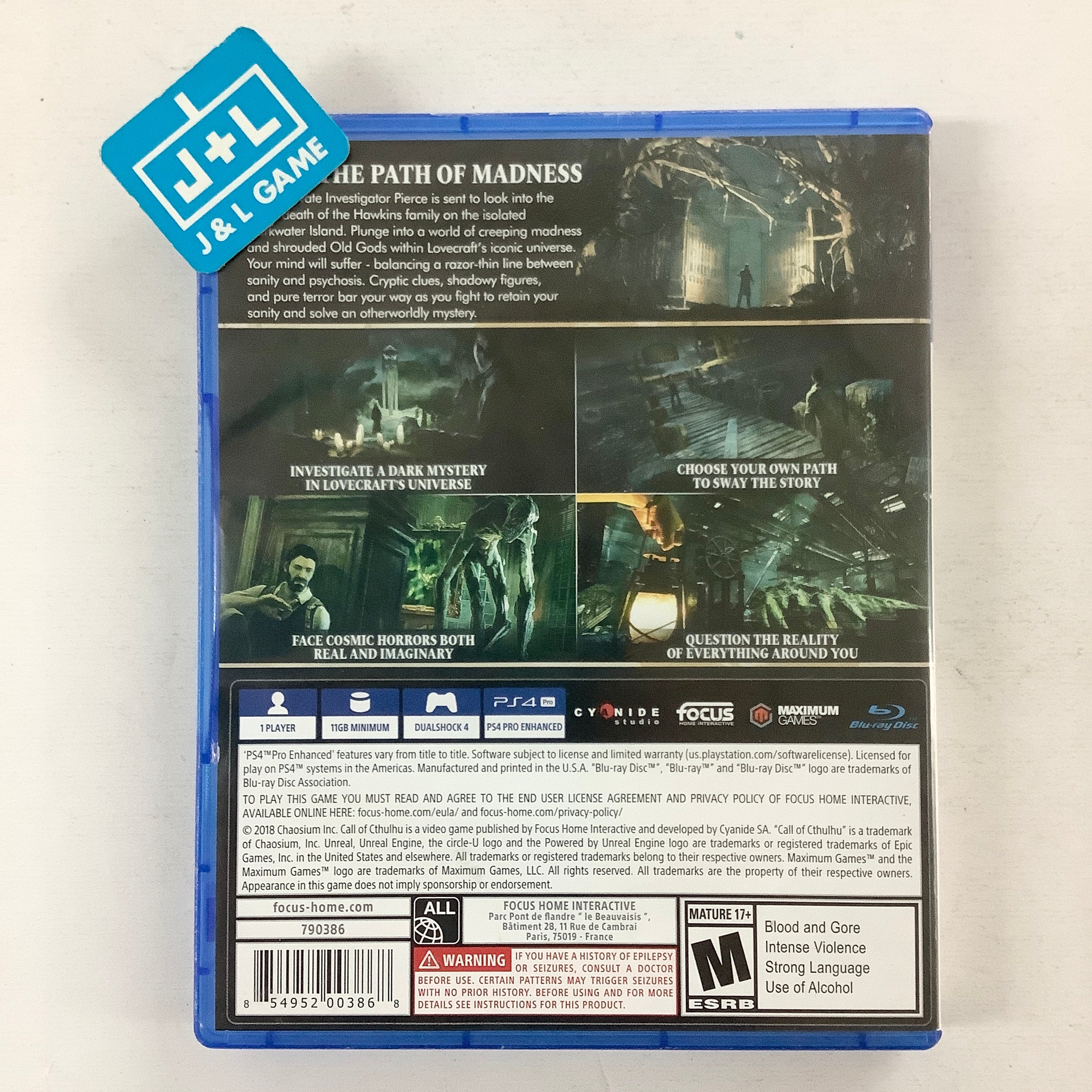 Call of Cthulhu - (PS4) PlayStation 4 [Pre-Owned] Video Games Focus Home Interactive   