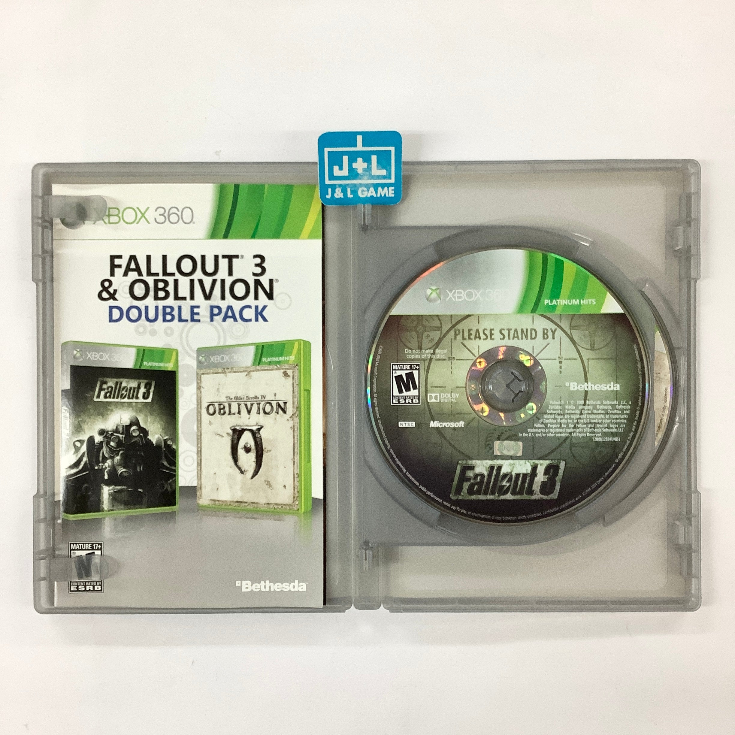 Fallout 3 & Oblivion Double Pack (Platinum Hits) - Xbox 360 [Pre-Owned] Video Games Bethesda Softworks   