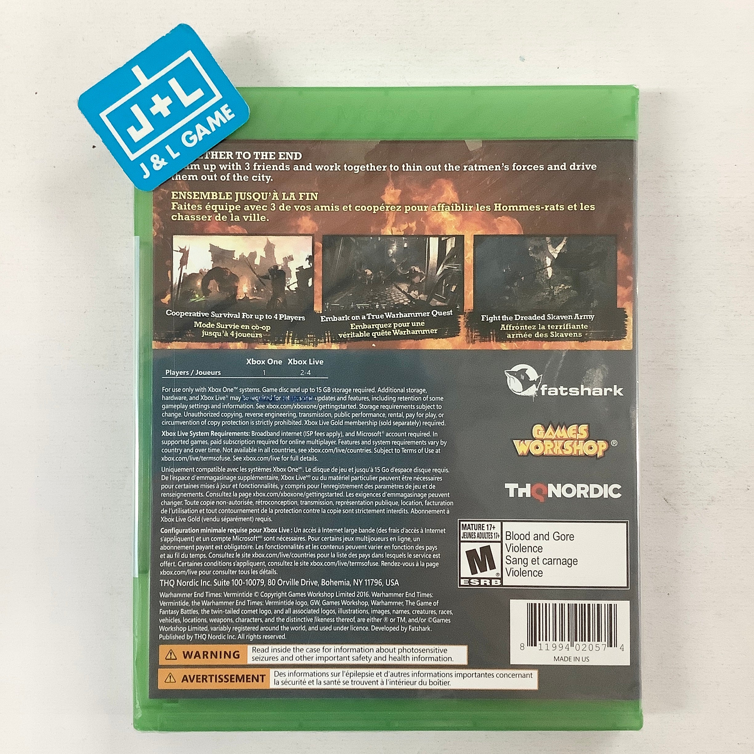 Warhammer: The End Times - Vermintide - (XB1) Xbox One Video Games Nordic Games Publishing   