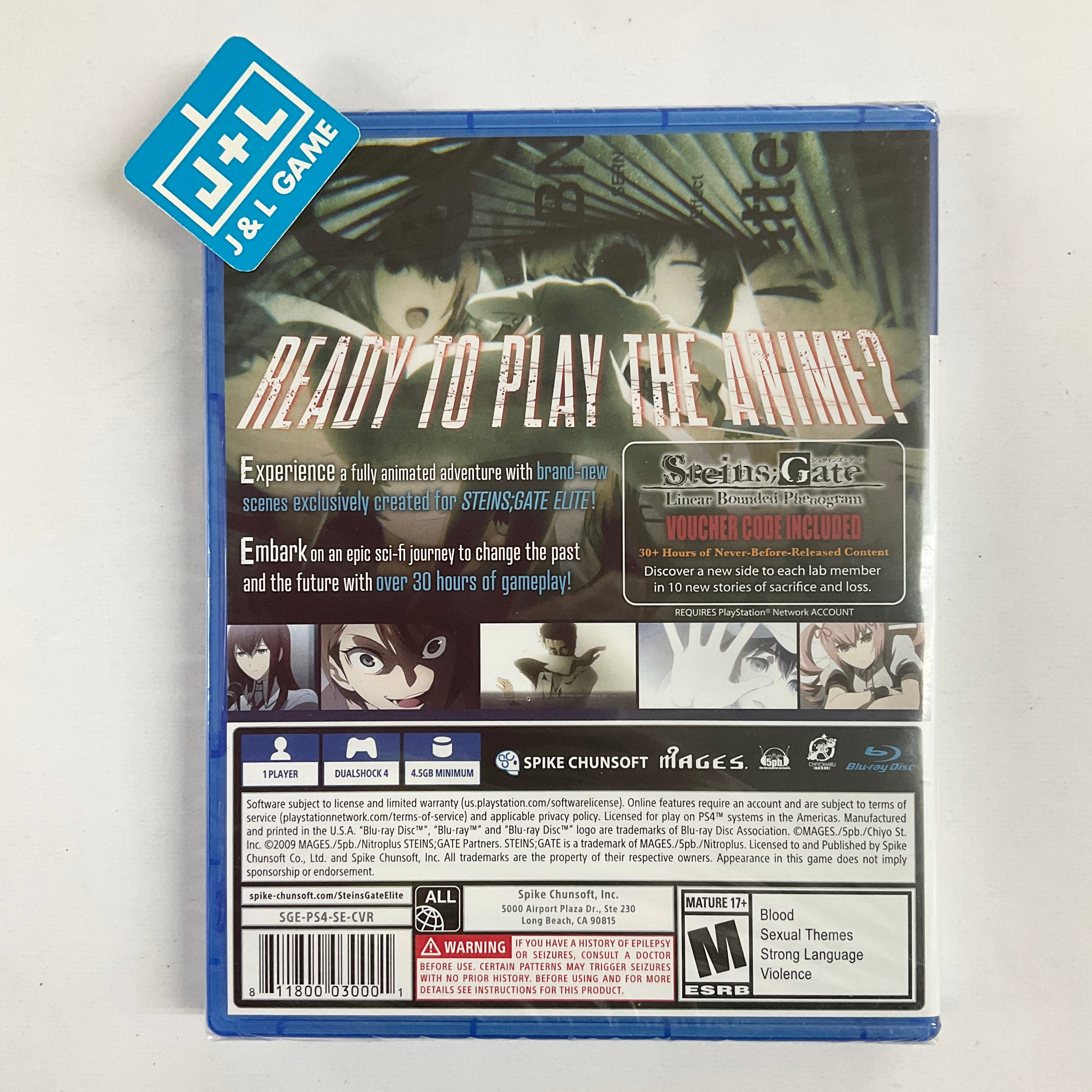 Steins;Gate Elite - (PS4) PlayStation 4 Video Games Spike Chunsoft   
