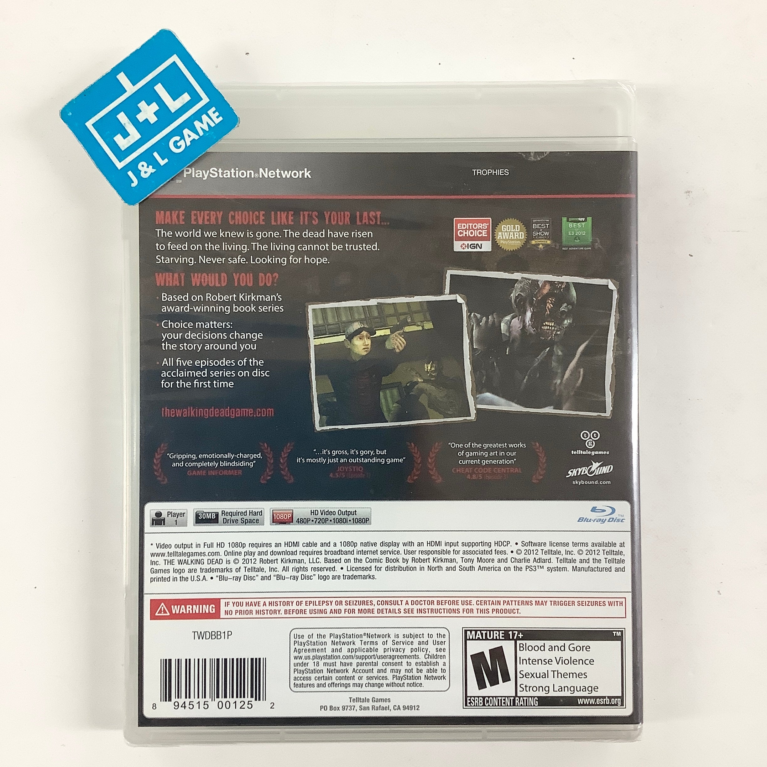 The Walking Dead: A Telltale Games Series (Best Buy Exclusive) - (PS3) PlayStation 3 Video Games Telltale Games