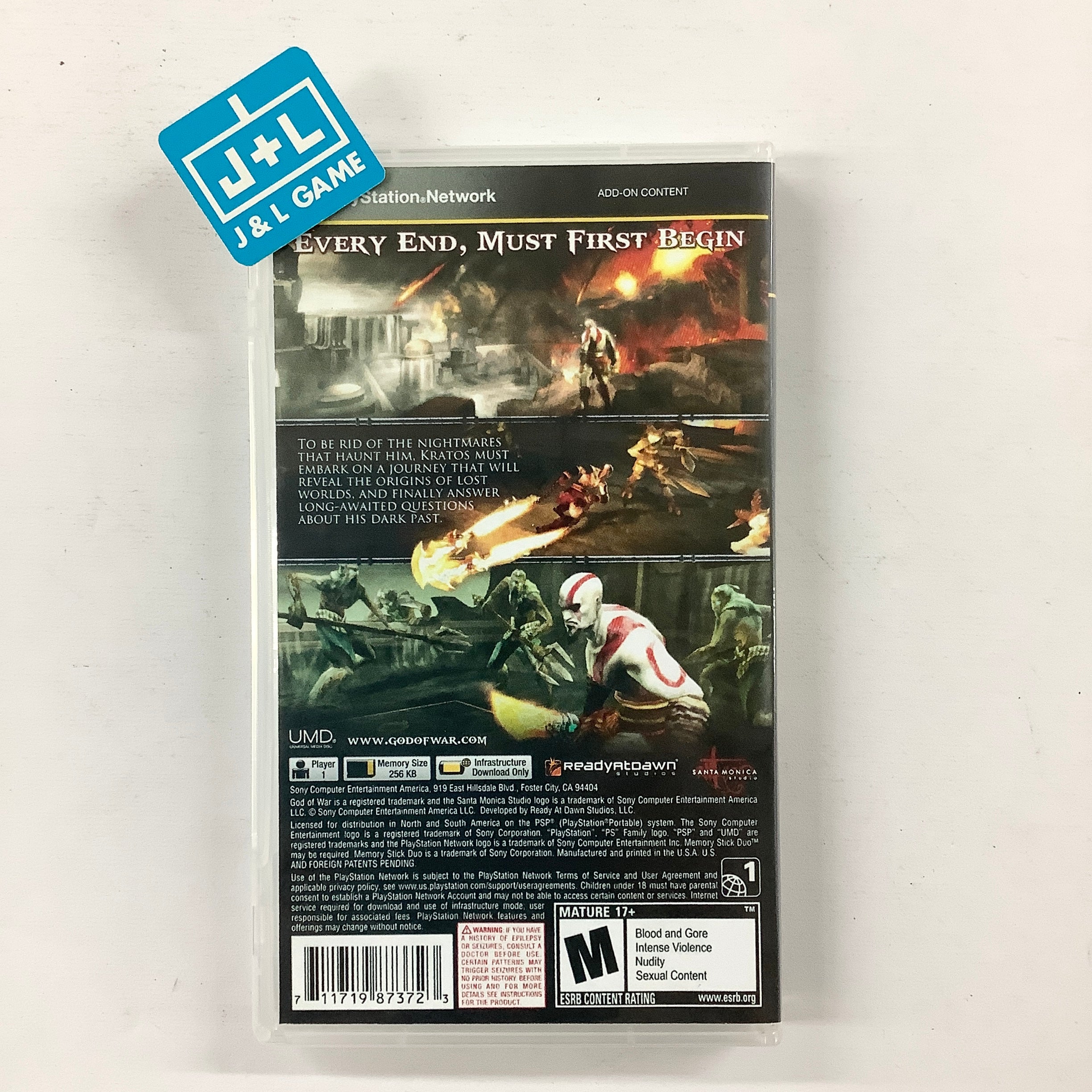 God of War: Ghost of Sparta - Sony PSP [Pre-Owned] Video Games SCEA   